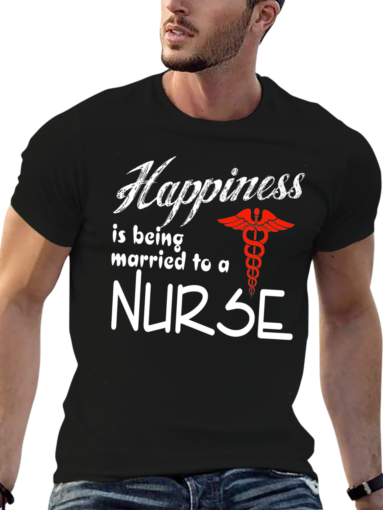 Happiness is Being Married to a Nurse T-Shirt