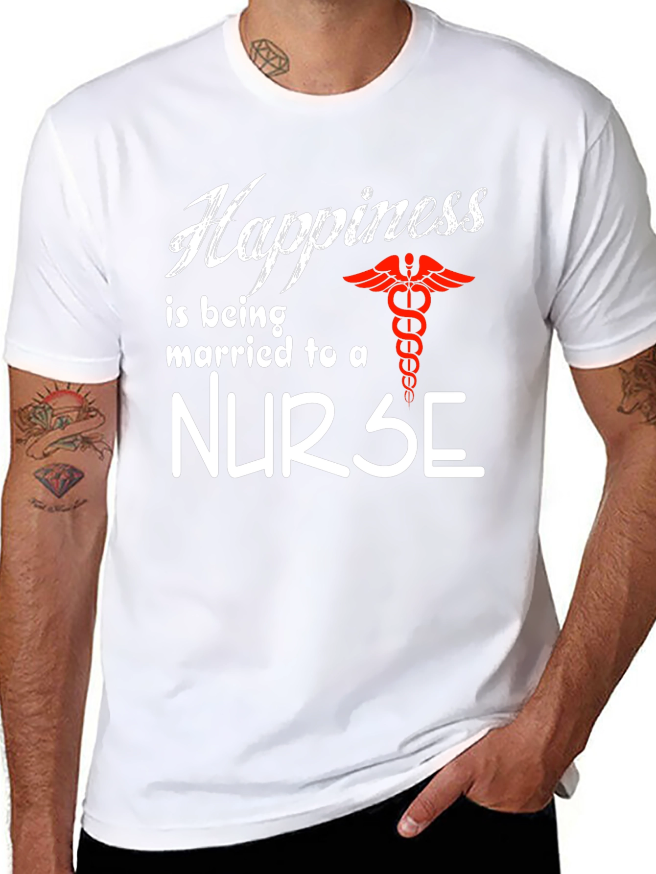 Happiness is Being Married to a Nurse T-Shirt