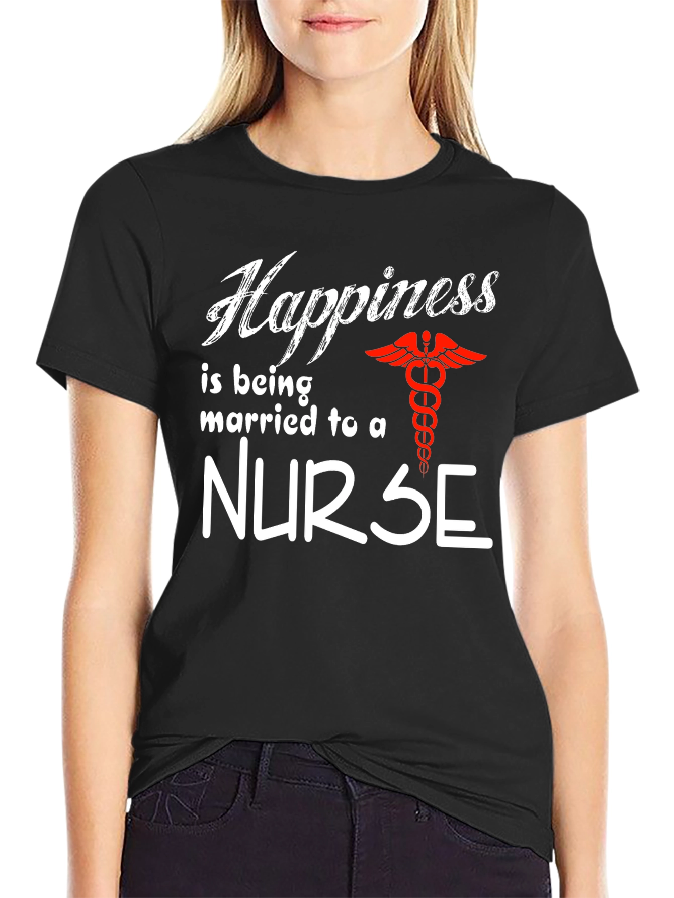 Happiness is Being Married to a Nurse T-Shirt