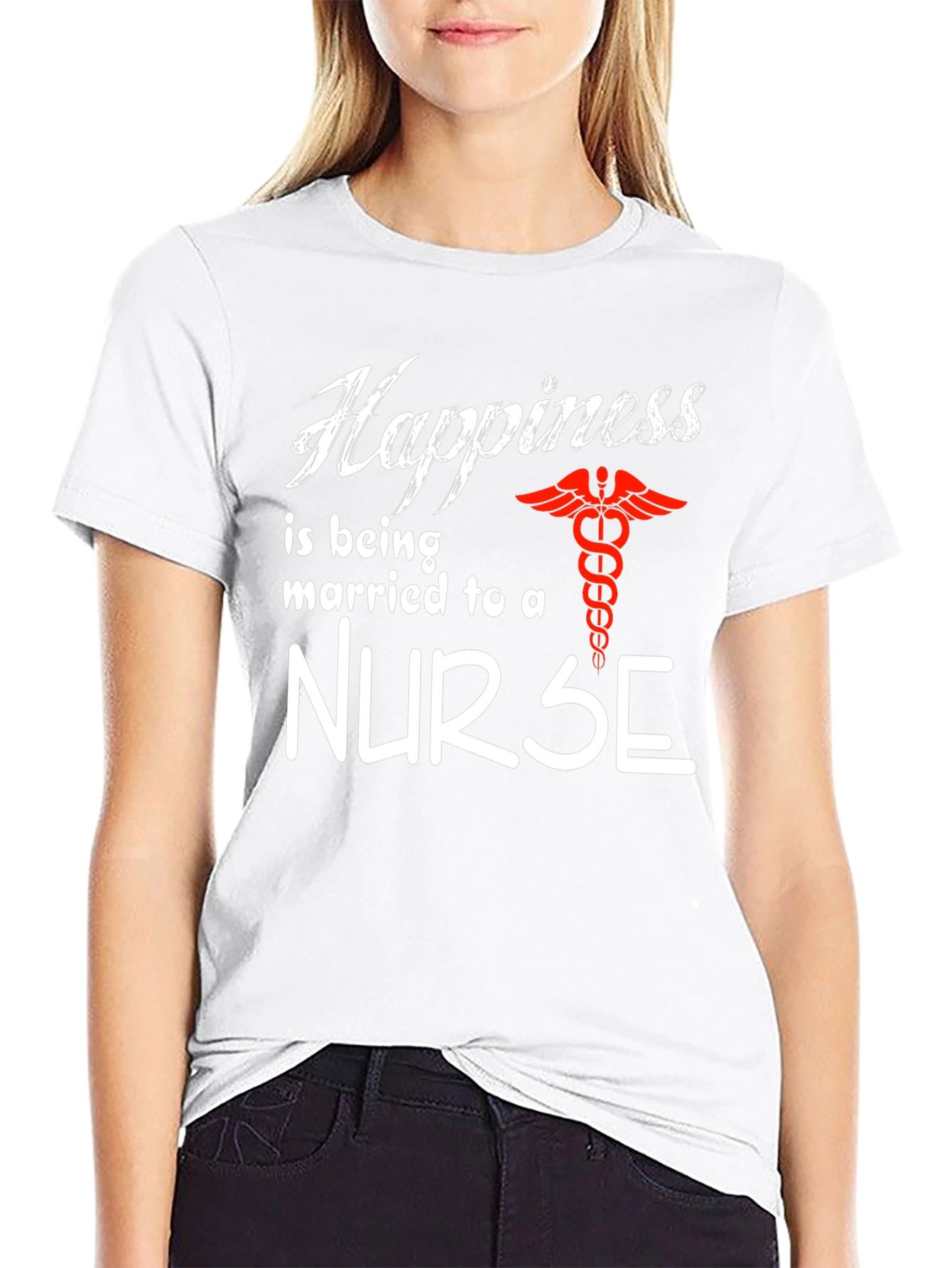 Happiness is Being Married to a Nurse T-Shirt