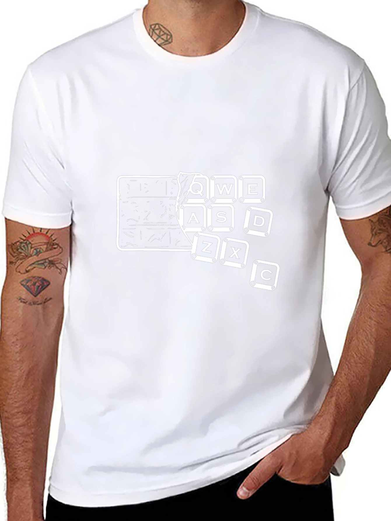 QWERTY Keyboard T-Shirt - Gamer Edition