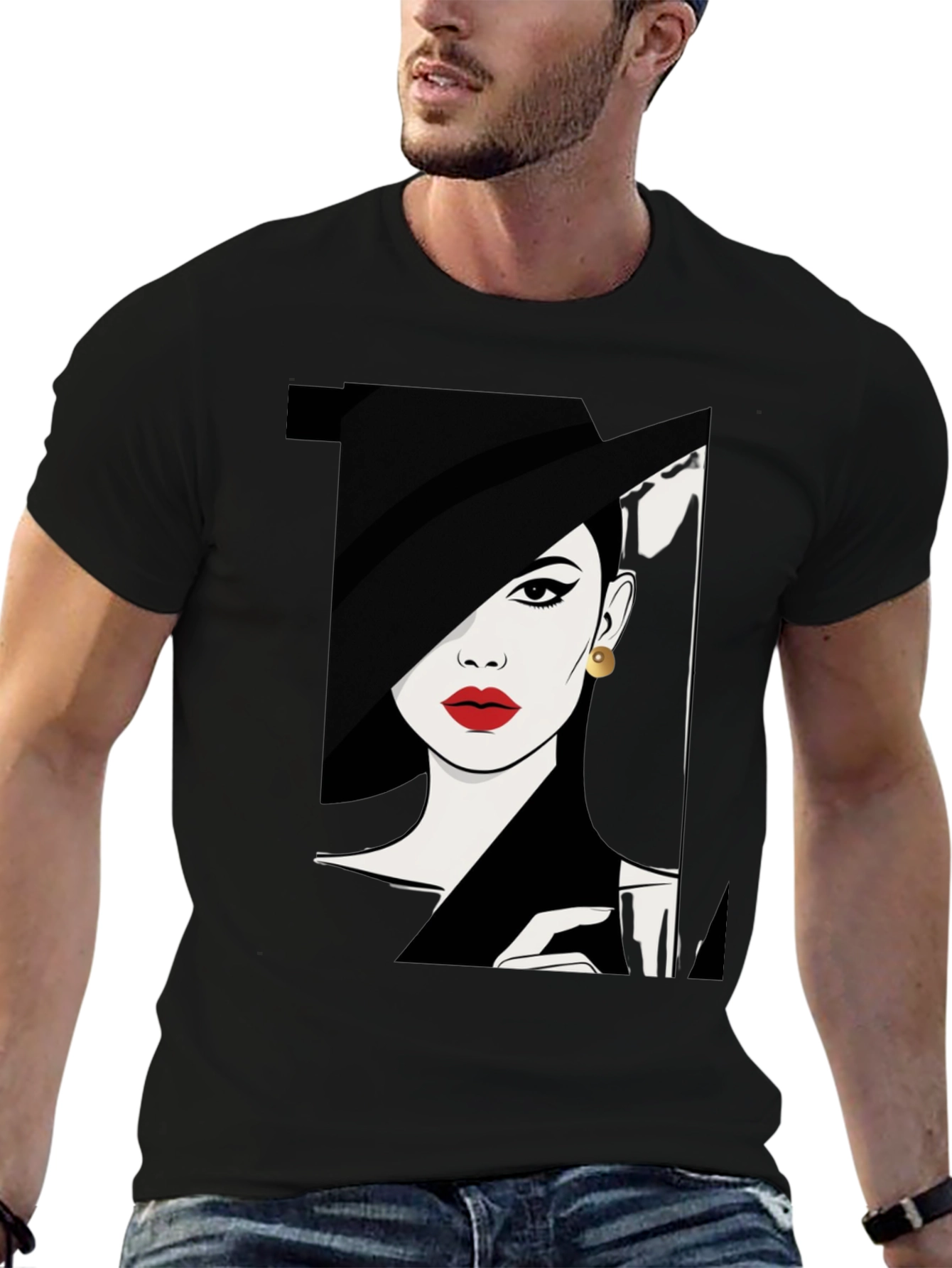 Audrey Hepburn Style Graphic Tee - Classic Chic Fashion