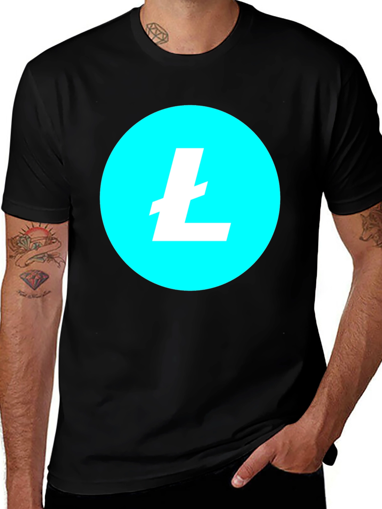 Litecoin Crypto Tee - Black T-Shirt