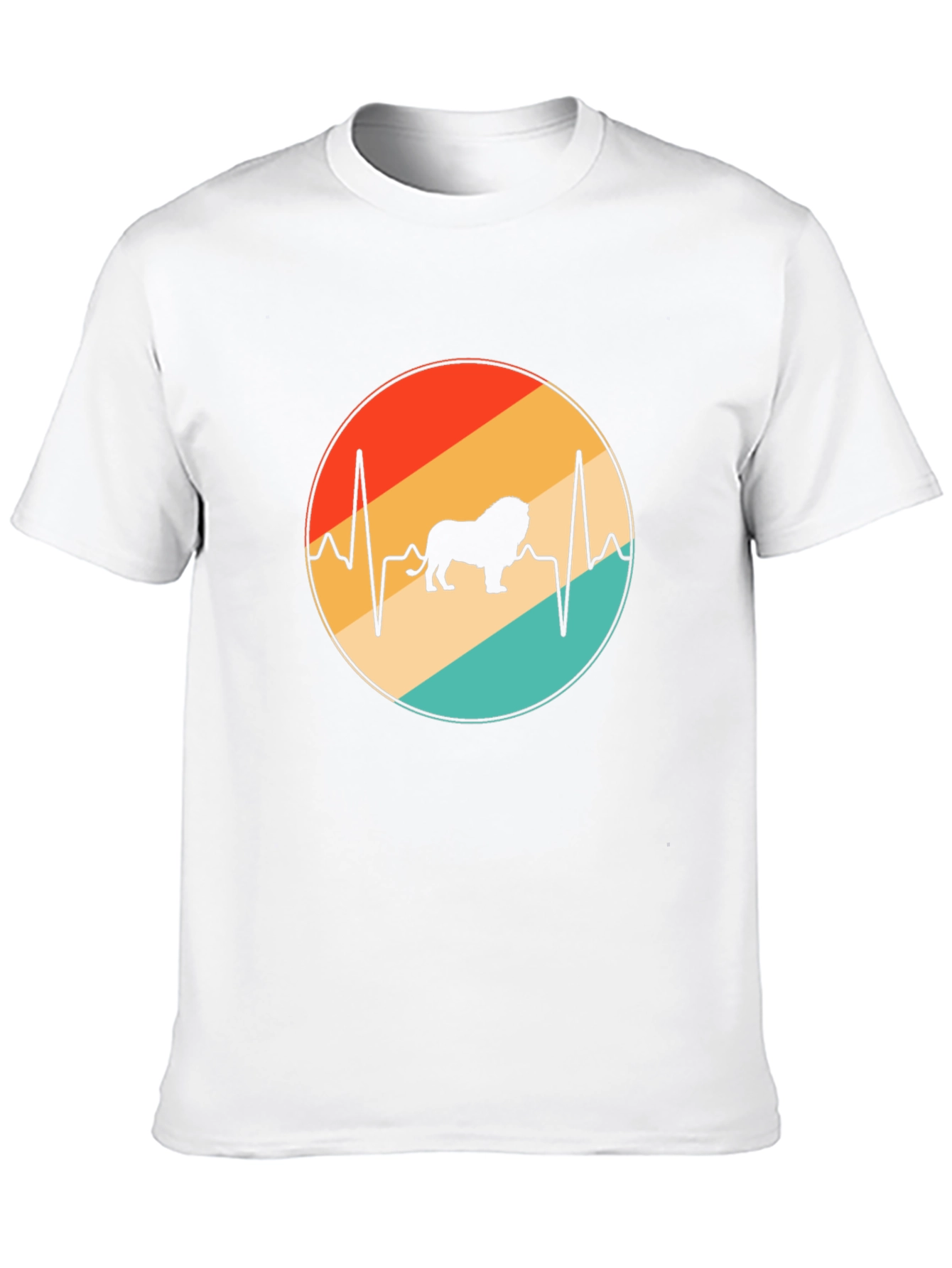 Lion Heartbeat Graphic Tee - Black