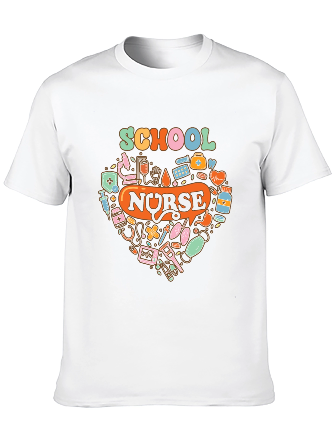 School Nurse Heart Graphic Tee