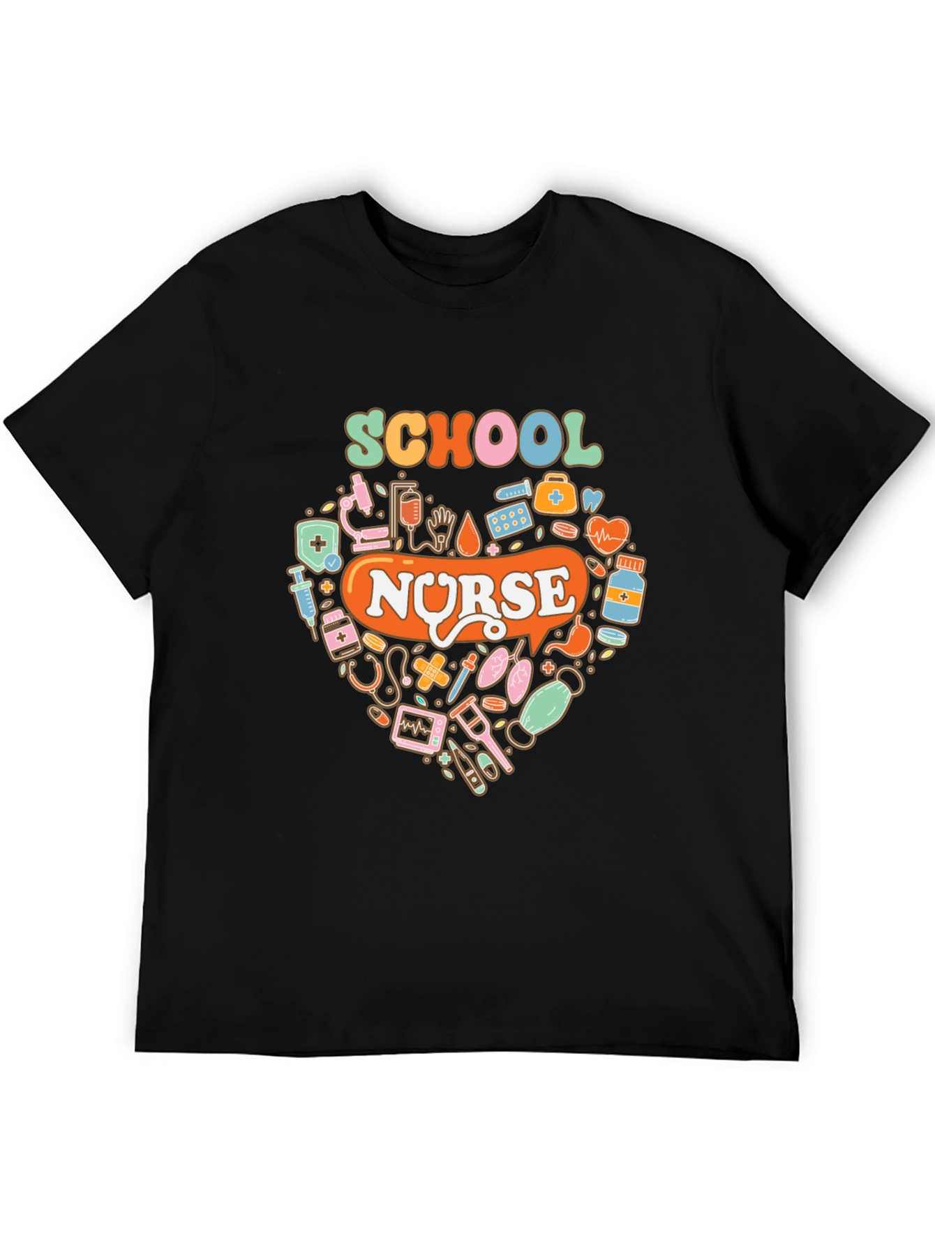 School Nurse Heart Graphic Tee