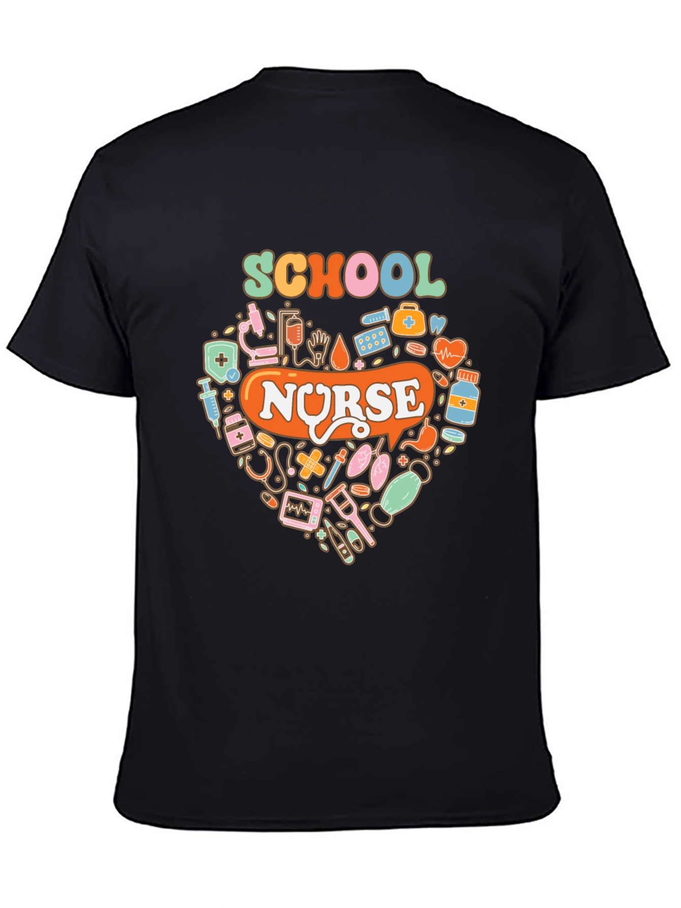 School Nurse Heart Graphic Tee