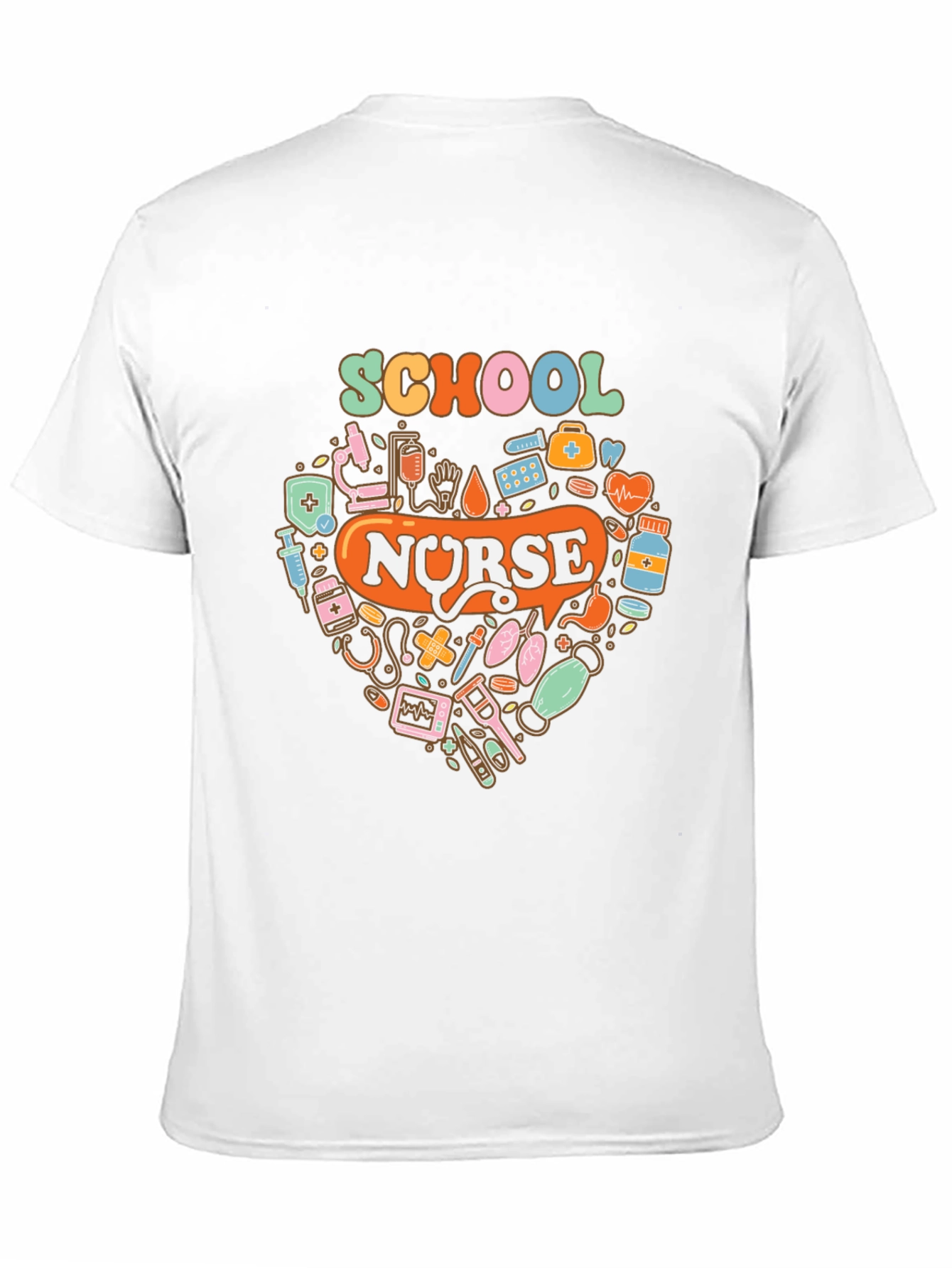 School Nurse Heart Graphic Tee