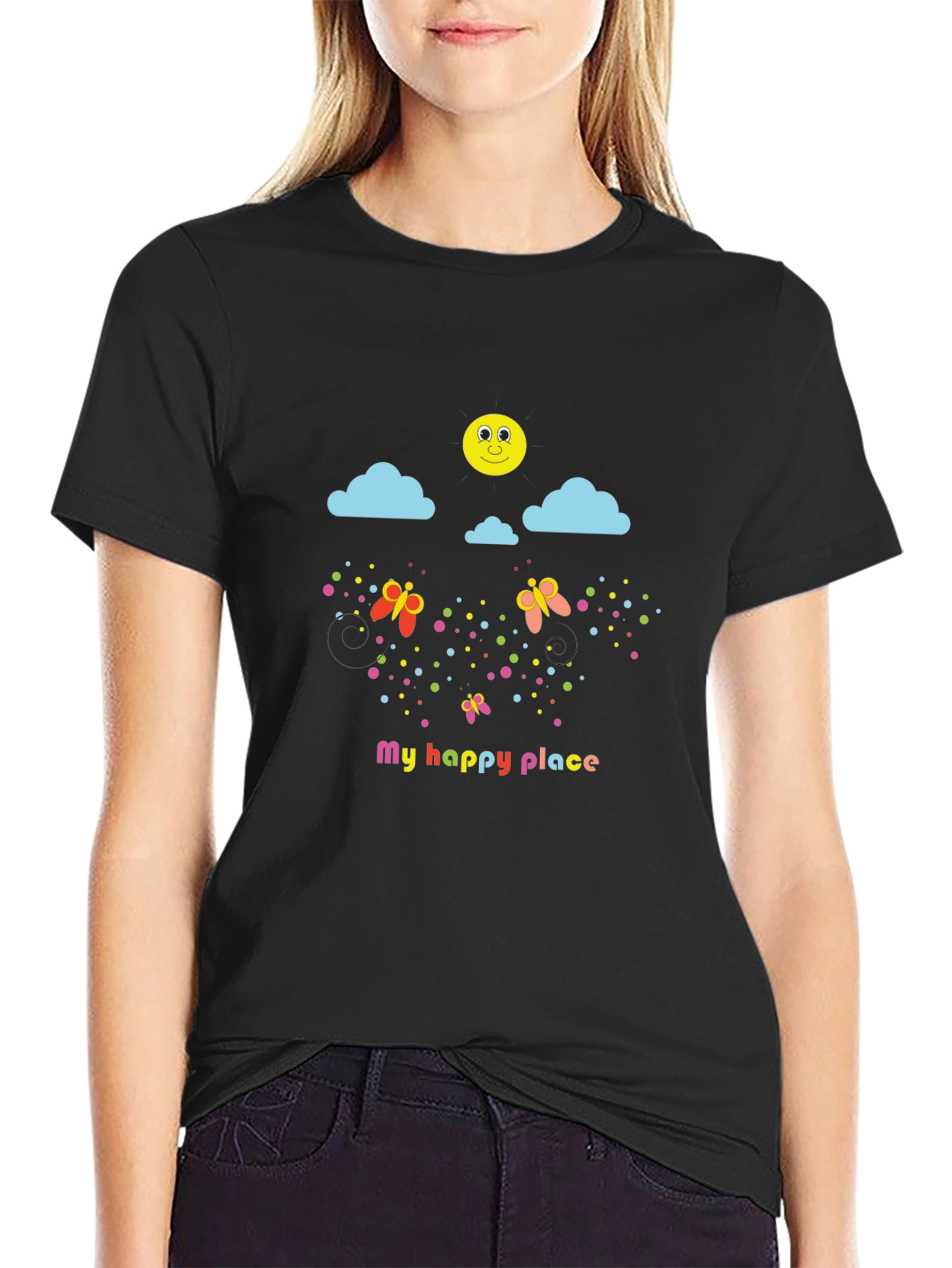 Happy Place Graphic Tee - Fun & Whimsical