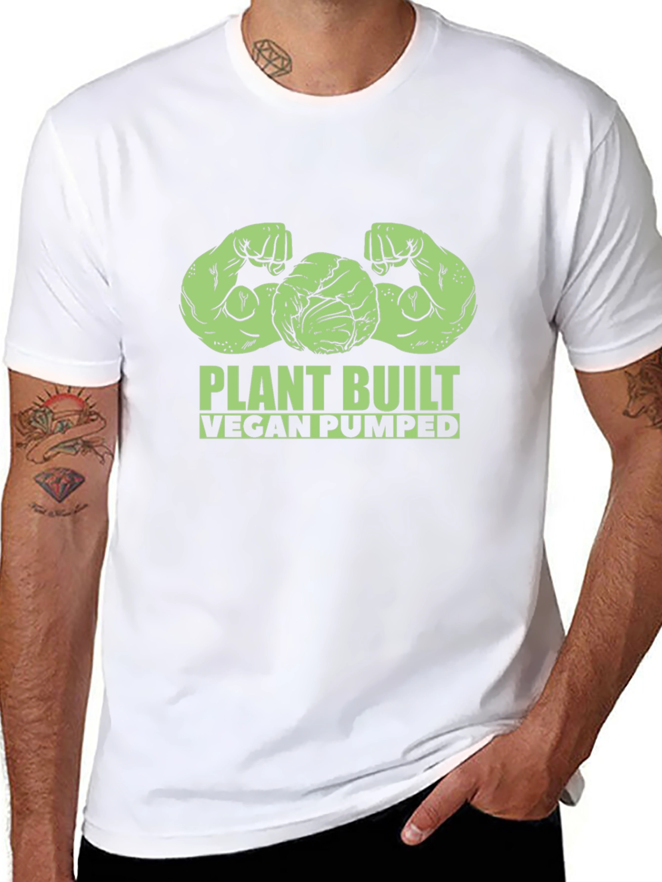 Plant Built Vegan Pumped Black T-Shirt