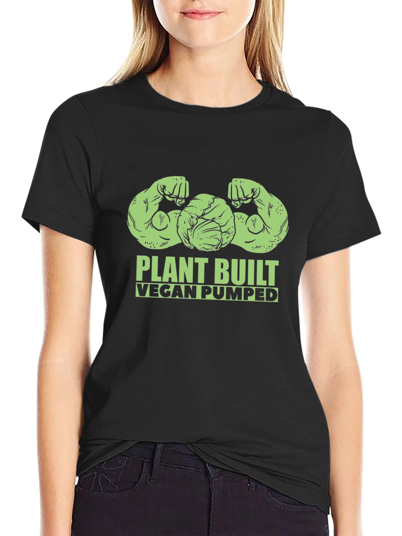 Plant Built Vegan Pumped Black T-Shirt
