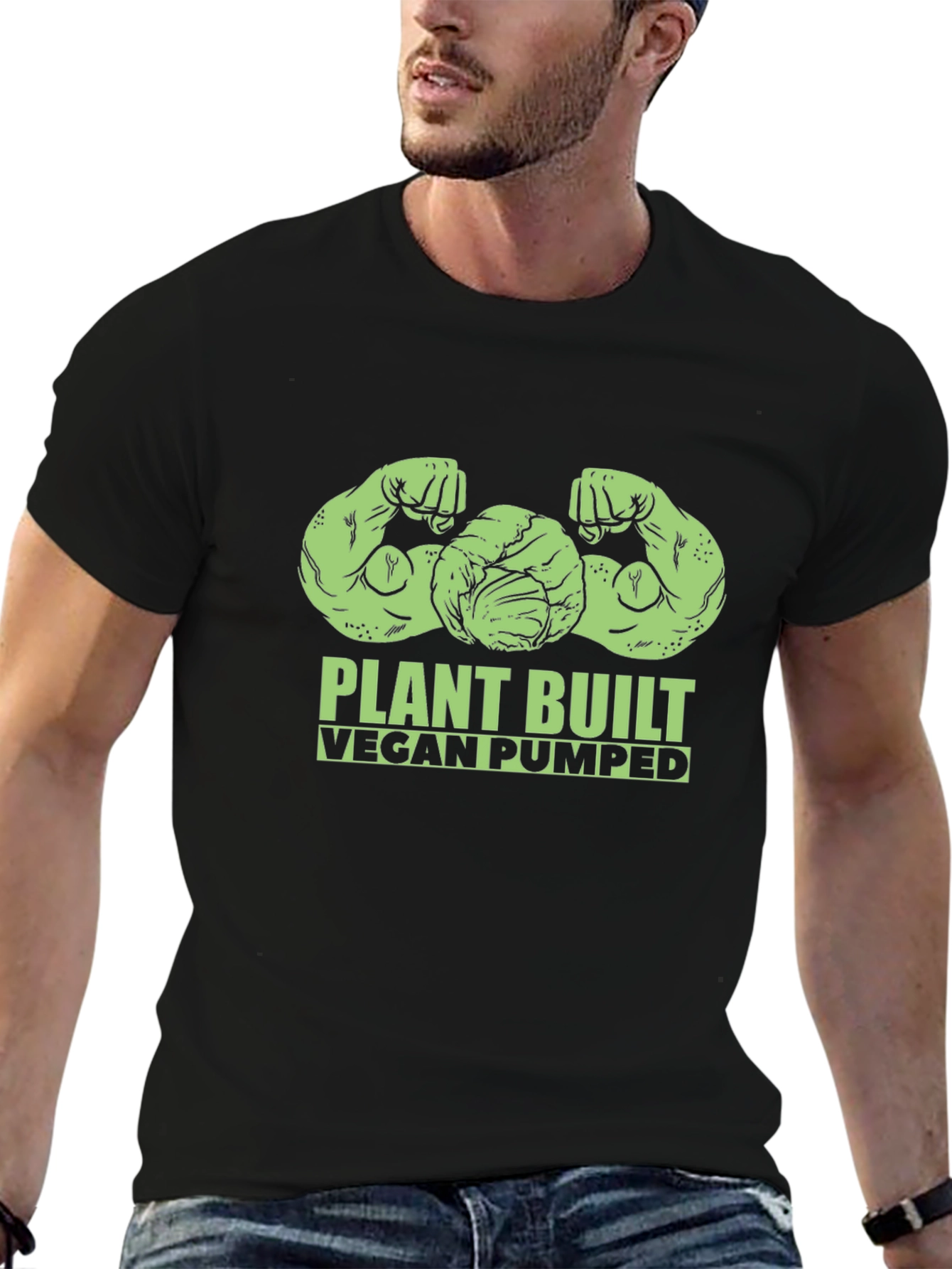 Plant Built Vegan Pumped Black T-Shirt