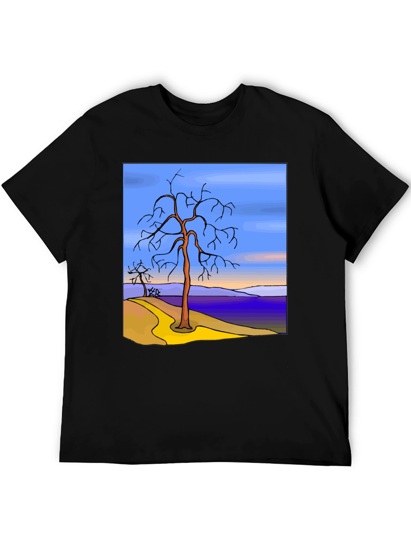 Abstract Landscape Graphic T-Shirt