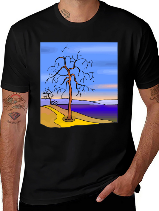 Abstract Landscape Graphic T-Shirt