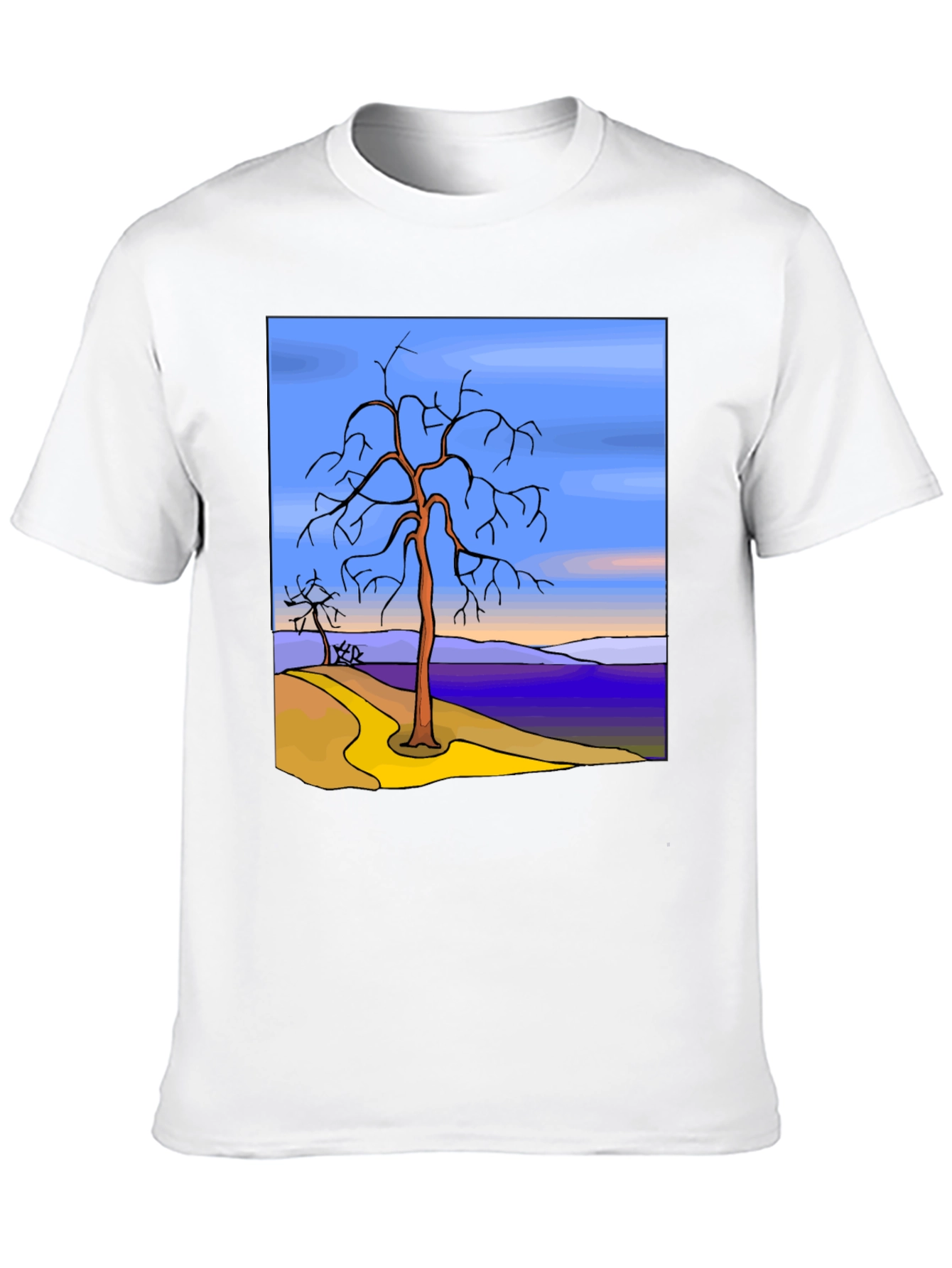 Abstract Landscape Graphic T-Shirt
