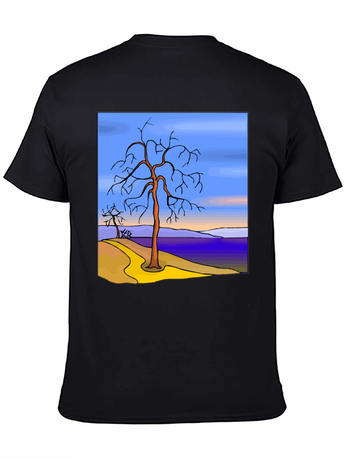 Abstract Landscape Graphic T-Shirt
