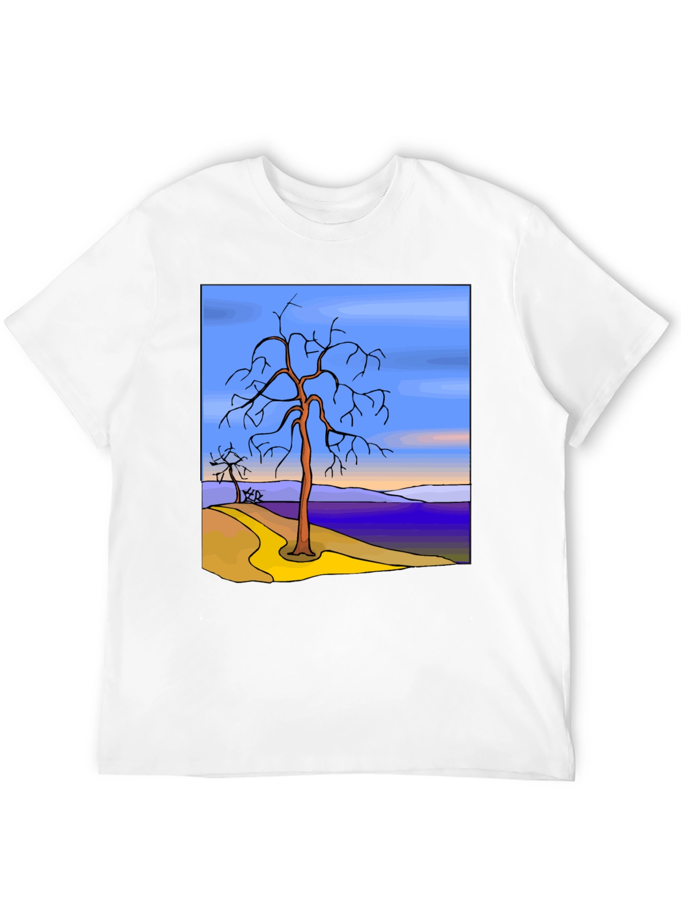 Abstract Landscape Graphic T-Shirt