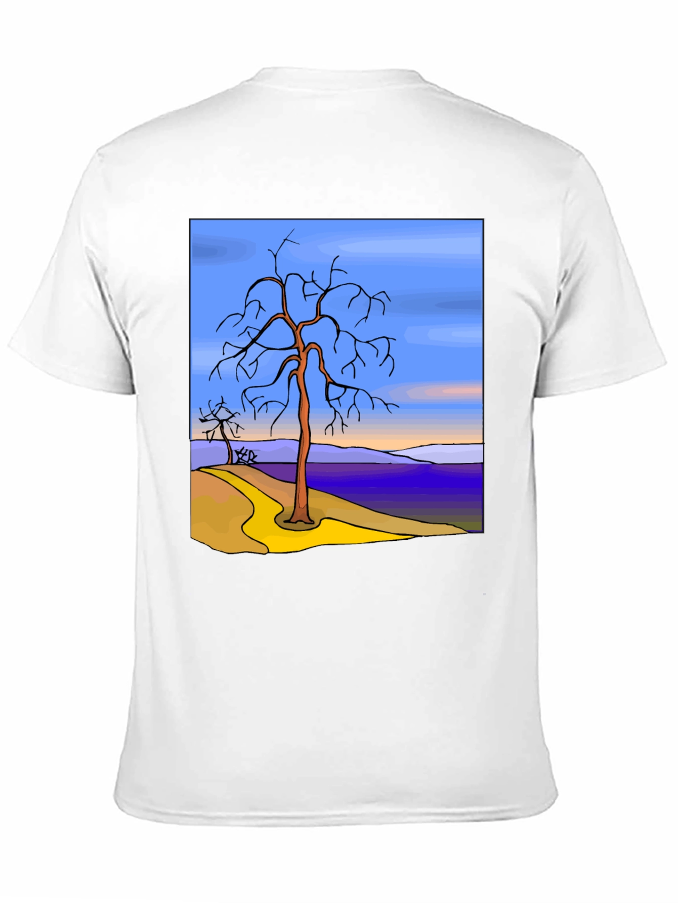 Abstract Landscape Graphic T-Shirt