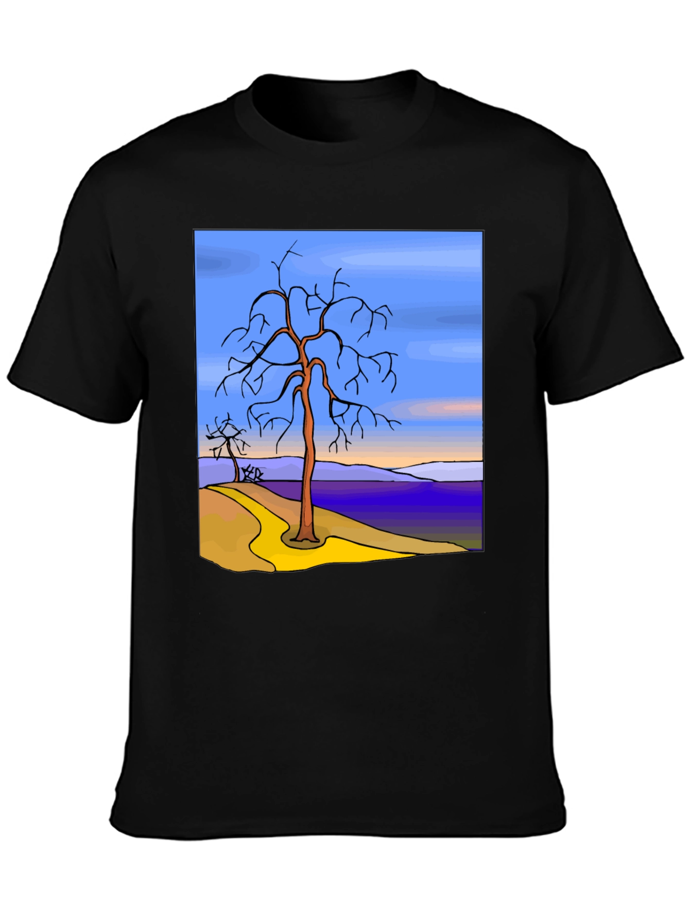 Abstract Landscape Graphic T-Shirt