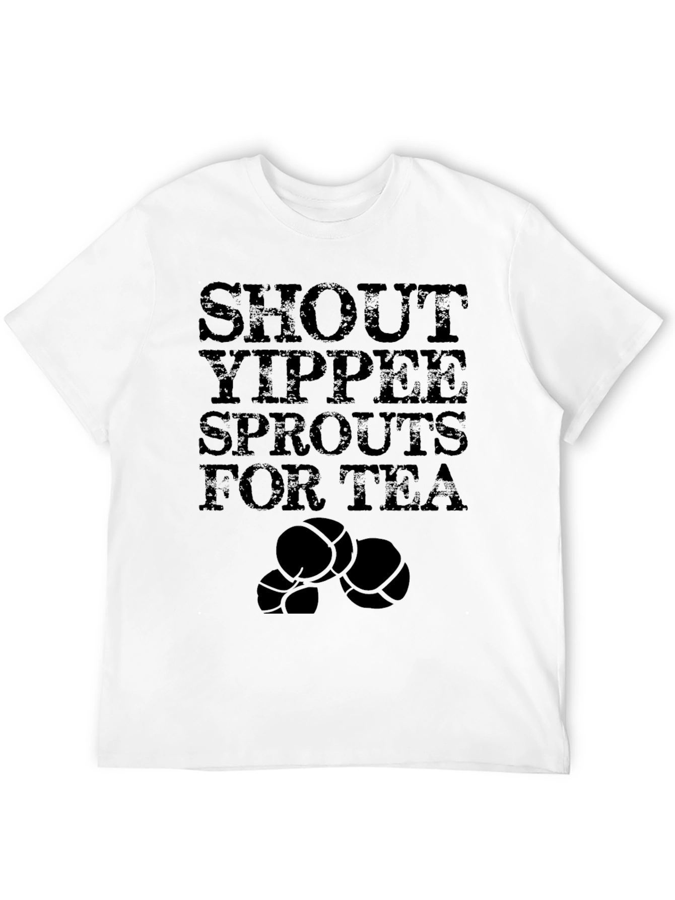 Shout Yippee Sprouts for Tea Black T-Shirt