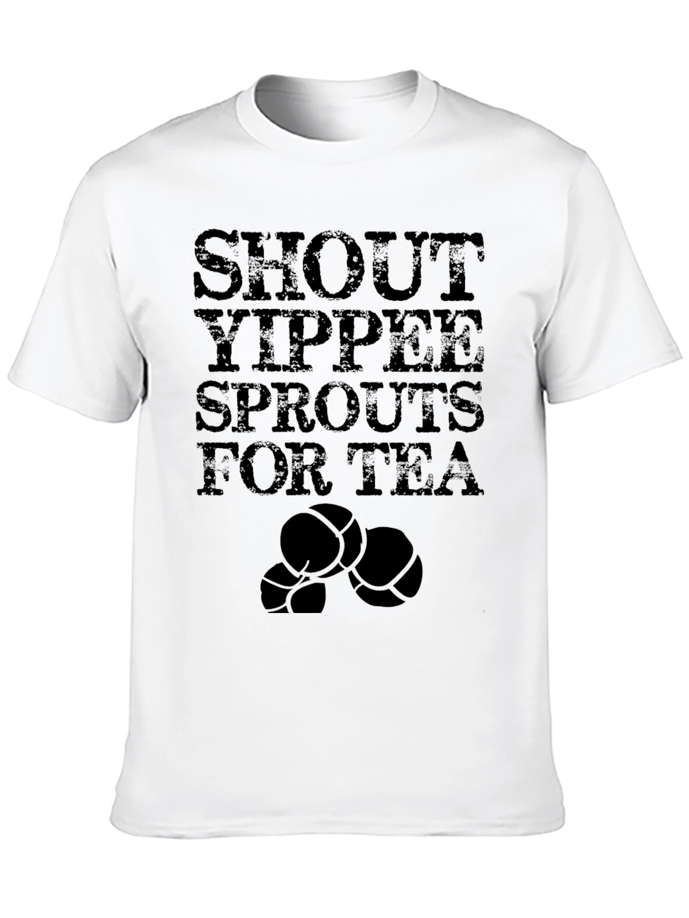 Shout Yippee Sprouts for Tea Black T-Shirt