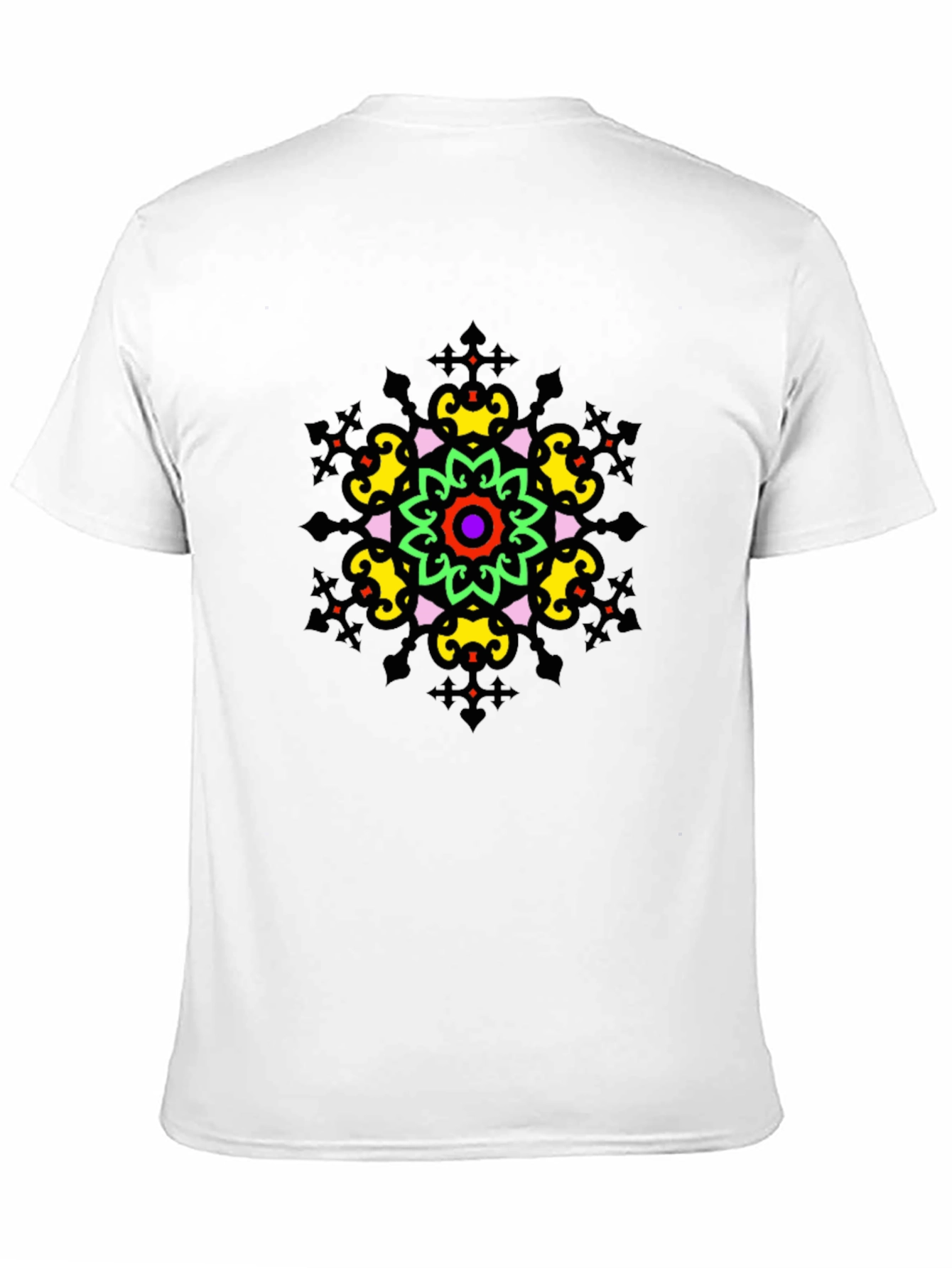 Vibrant Mandala Graphic Tee - Stylish Unisex Black T-Shirt