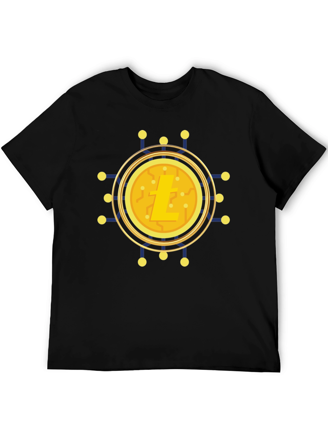 Litecoin Crypto Tee - Black Cotton Blend Shirt