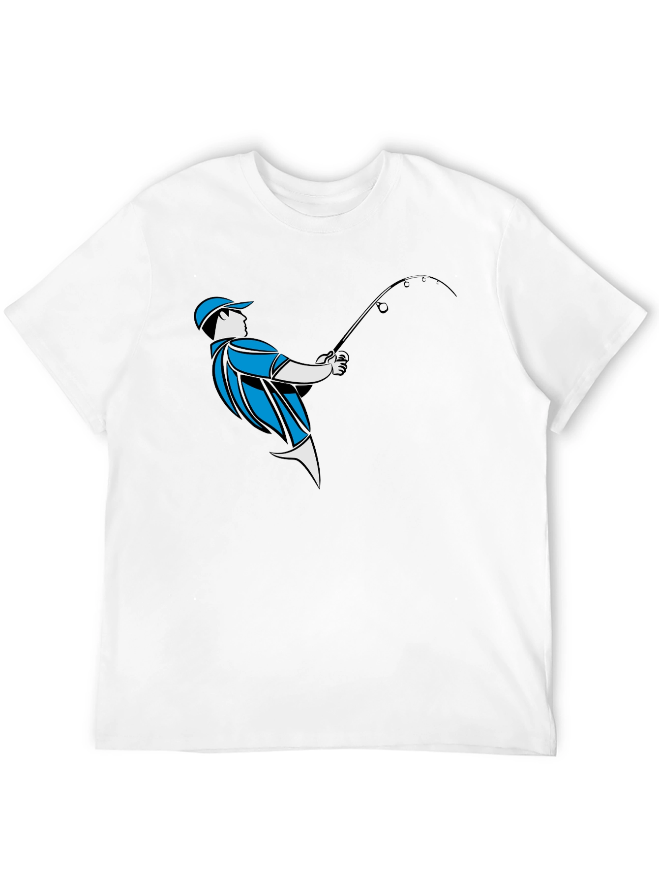 Fishing Graphic Tee - Black