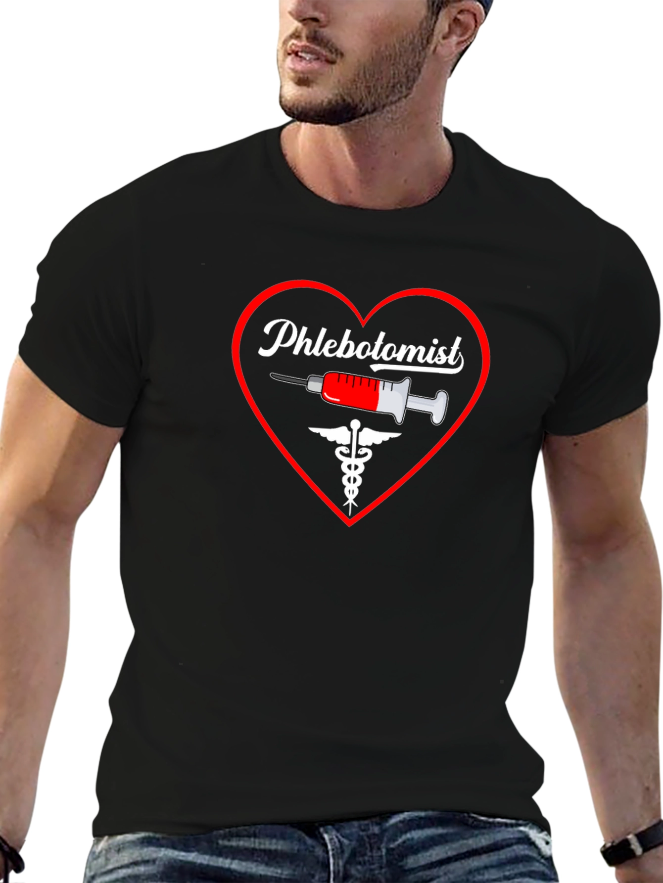 Phlebotomist Heart Graphic T-Shirt