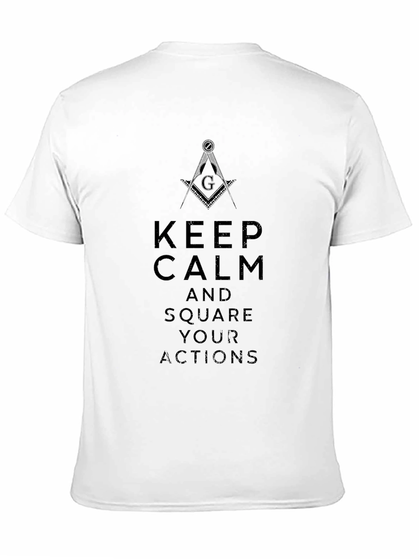 Masonic Keep Calm Black T-Shirt