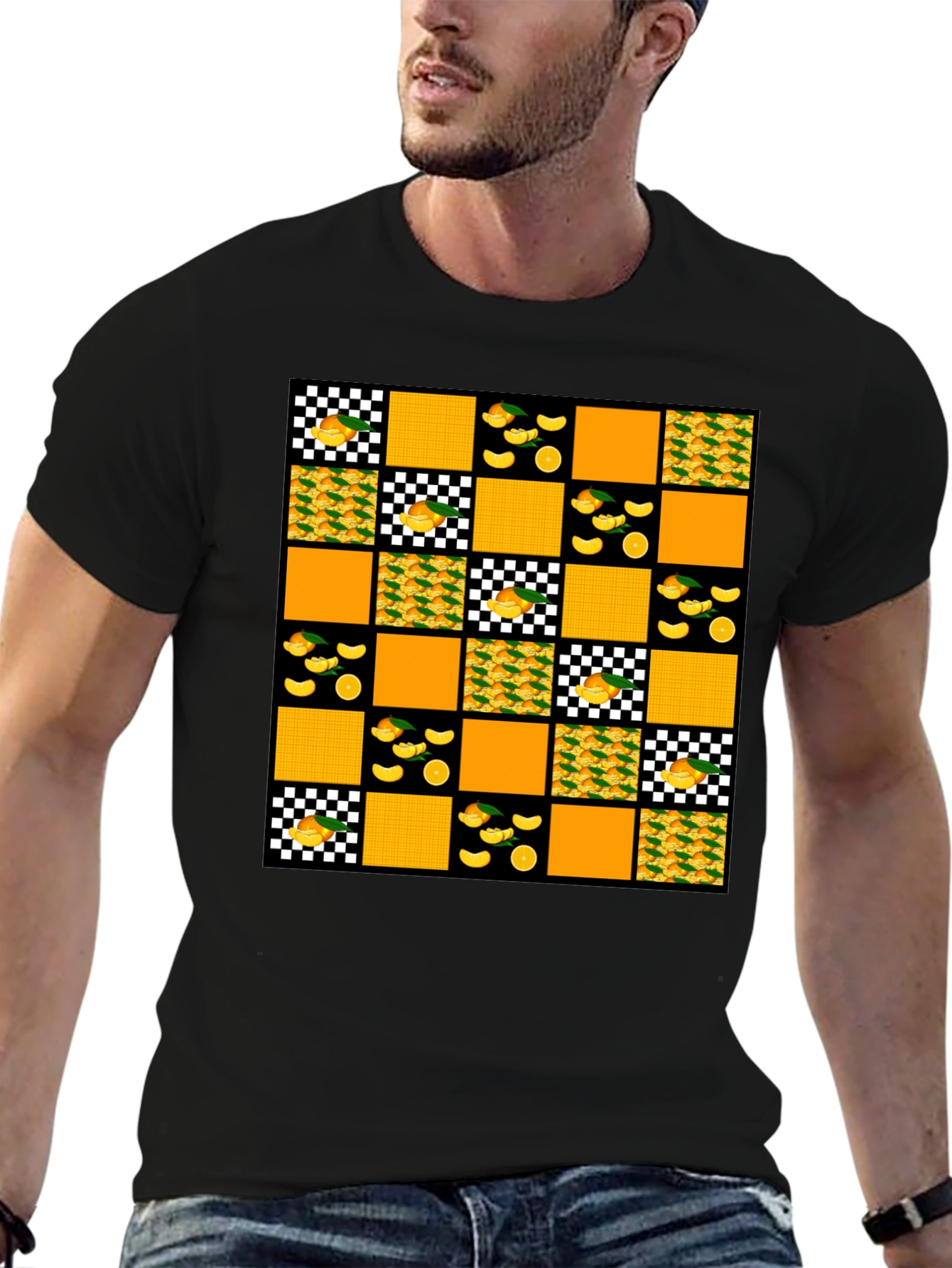 Funky Orange Patchwork Tee