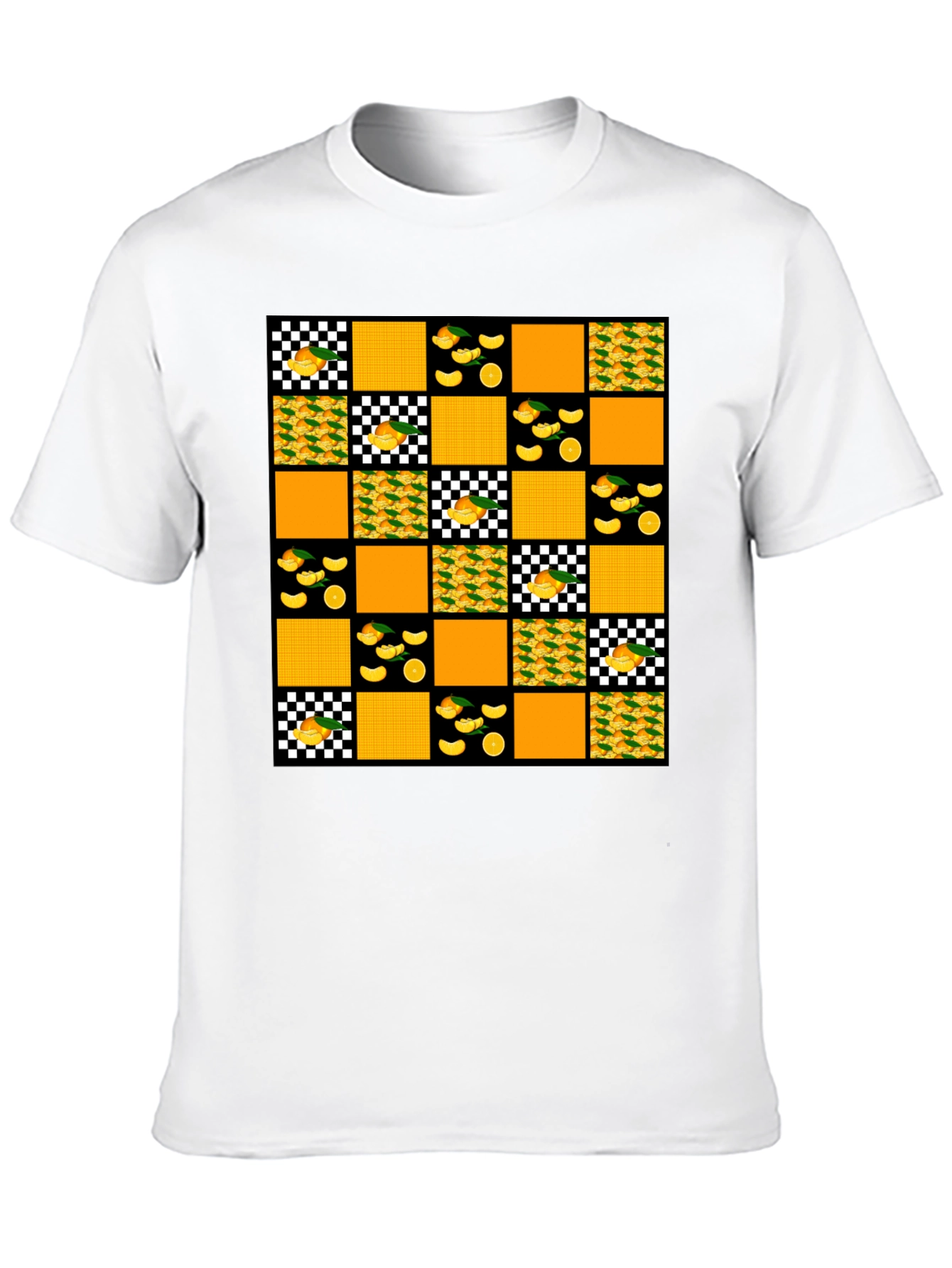 Funky Orange Patchwork Tee