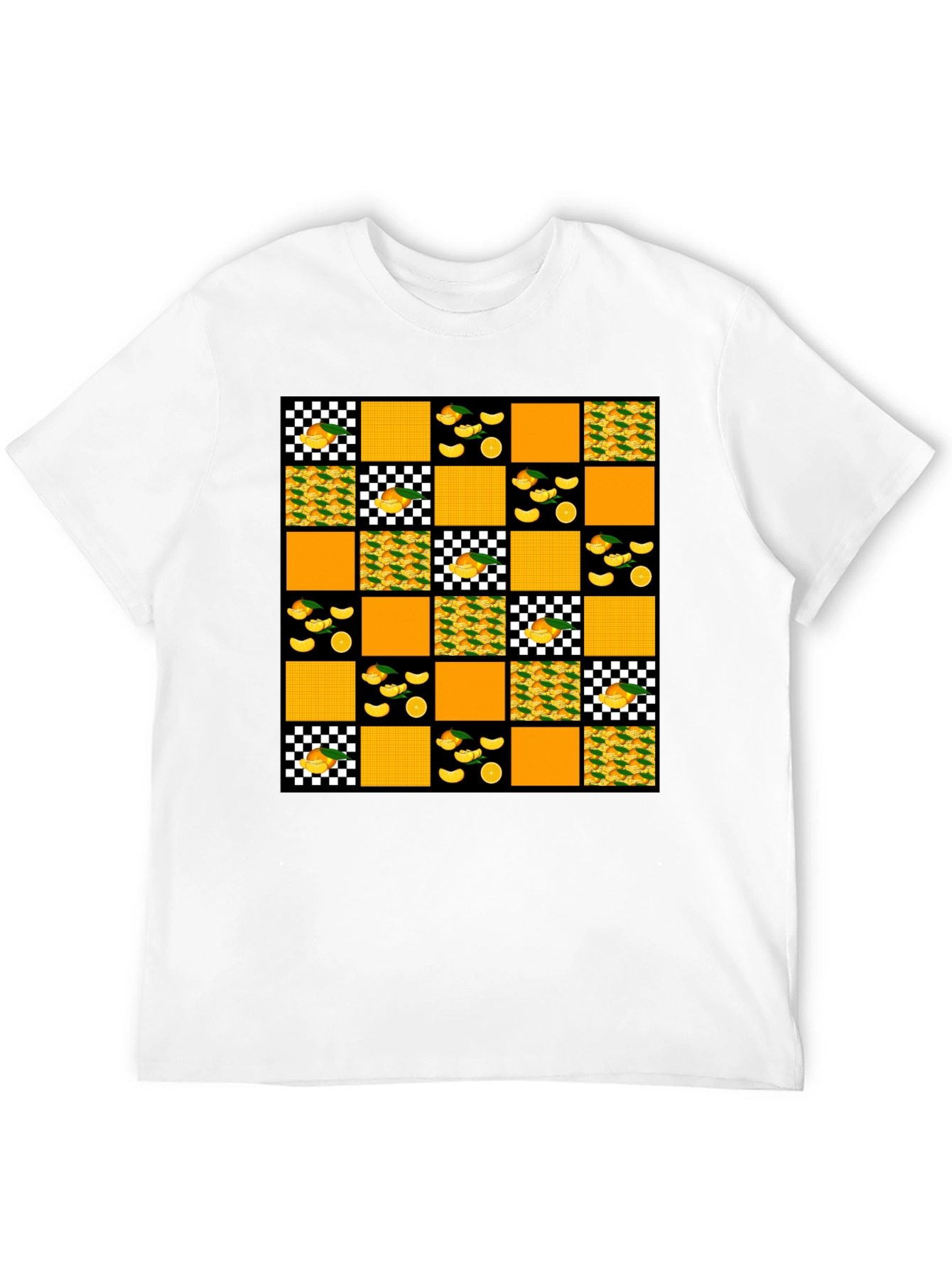 Funky Orange Patchwork Tee