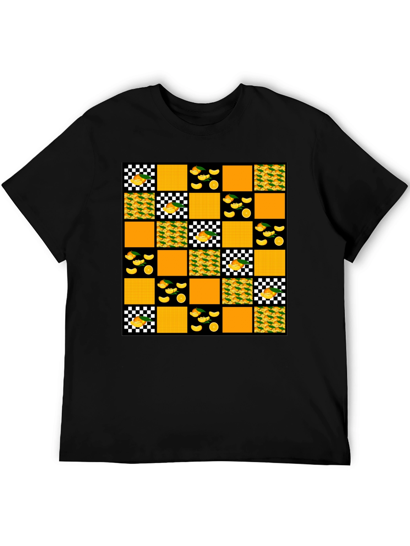 Funky Orange Patchwork Tee