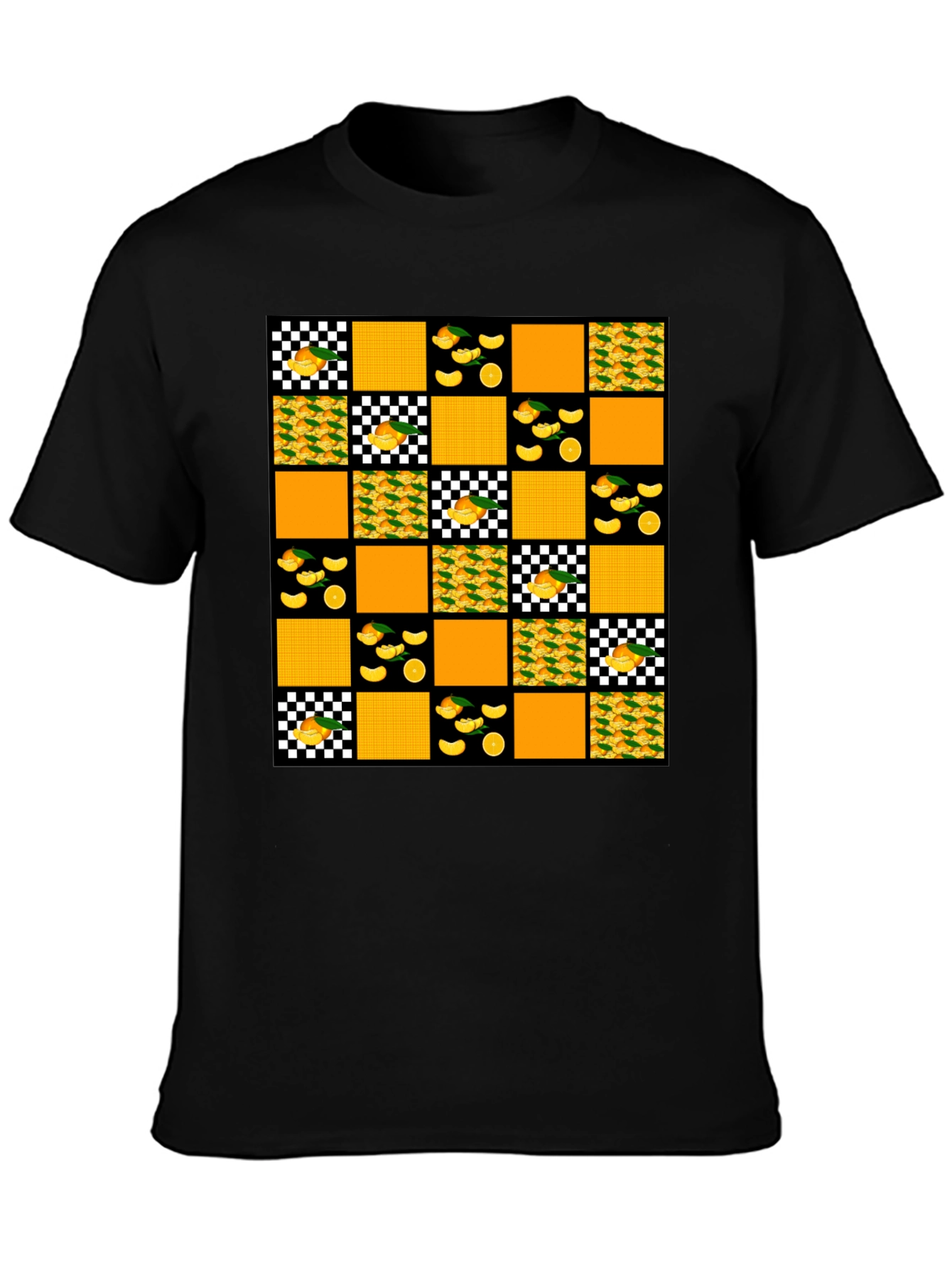 Funky Orange Patchwork Tee