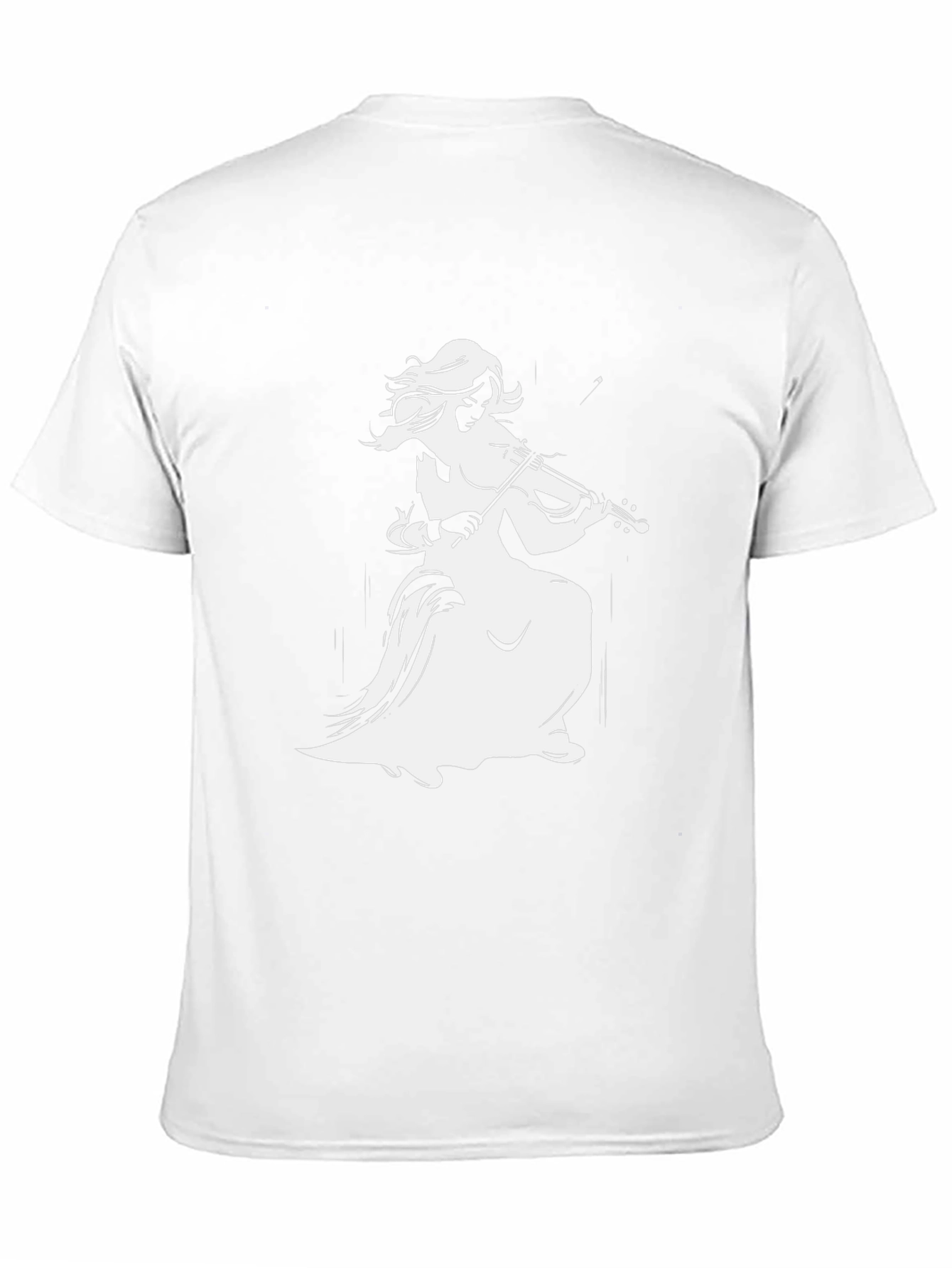 Black T-Shirt with Fiddler Graphic Print