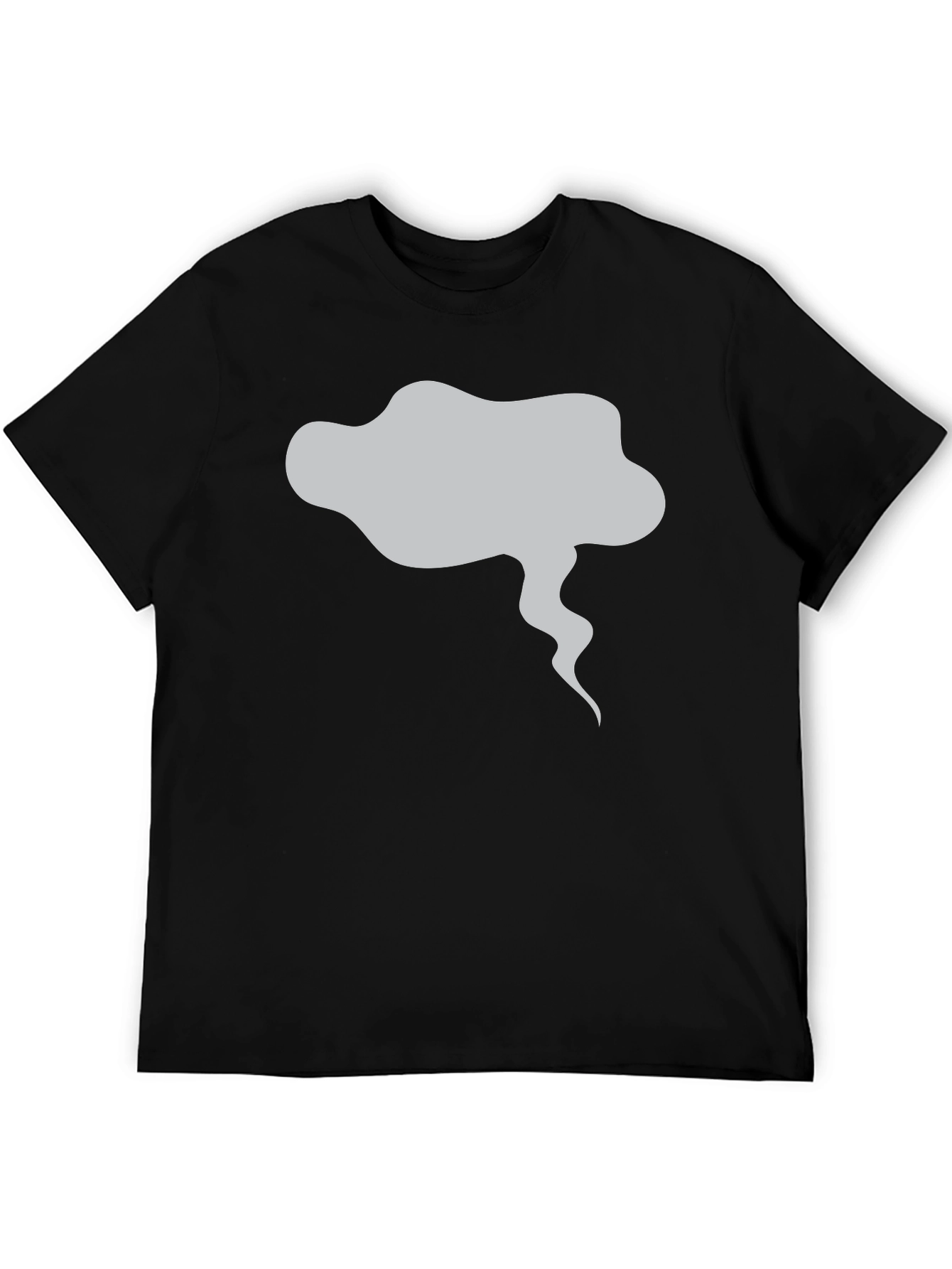 Mens Black T-Shirt with Smoke Graphic