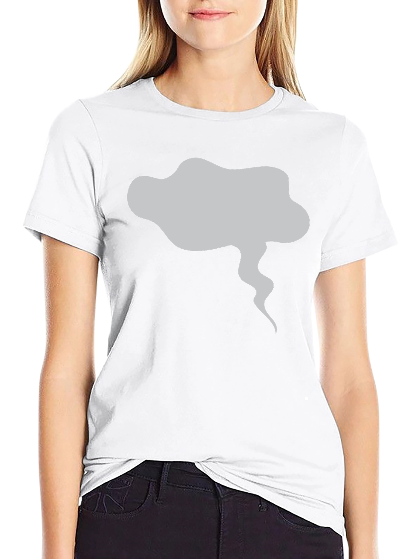Mens Black T-Shirt with Smoke Graphic