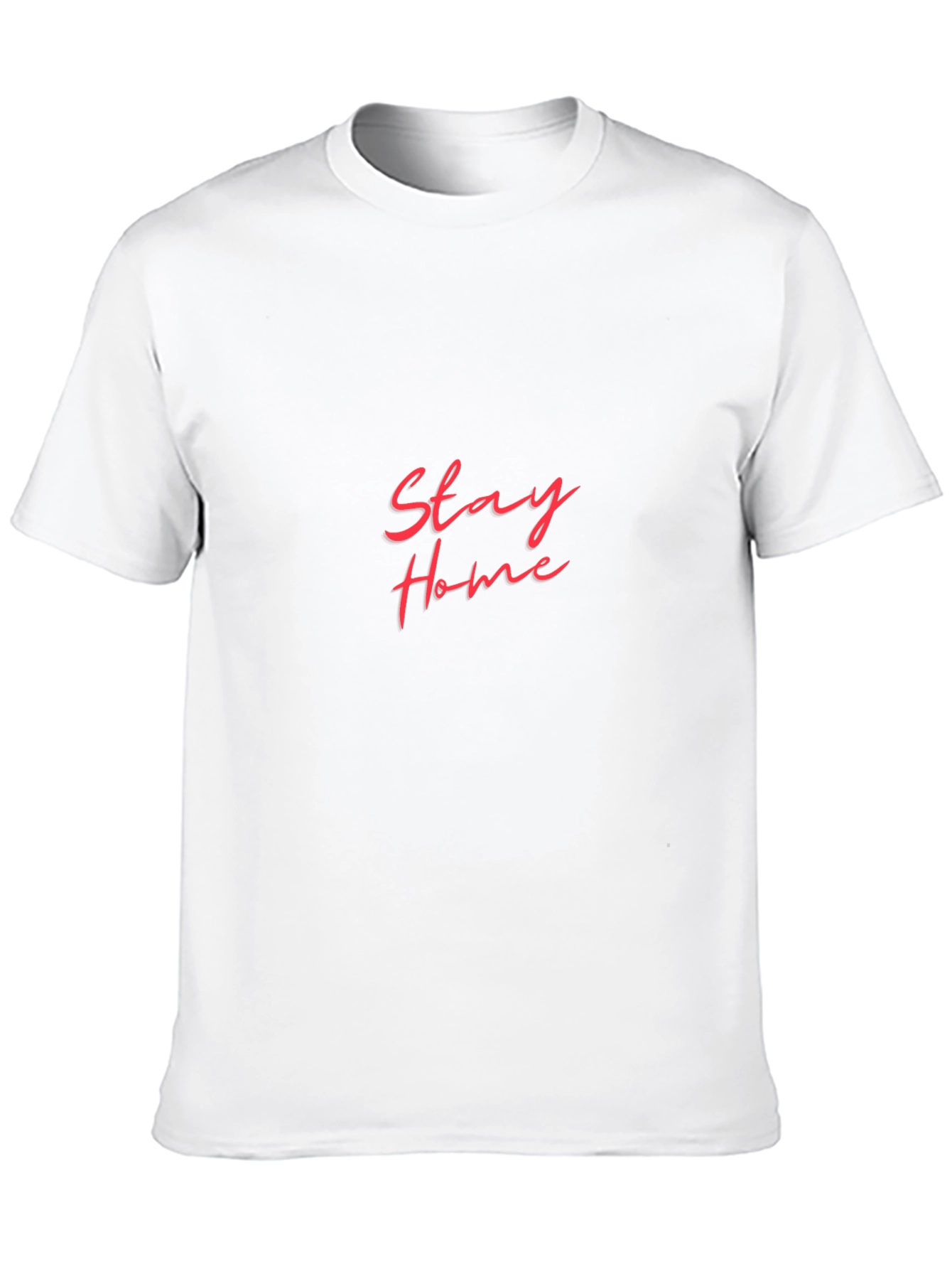 Stay Home Black T-Shirt - Fashionable Slogan Tee