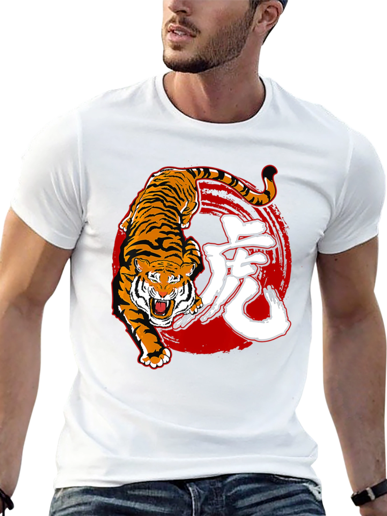 Tiger Kanji Black Graphic Tee