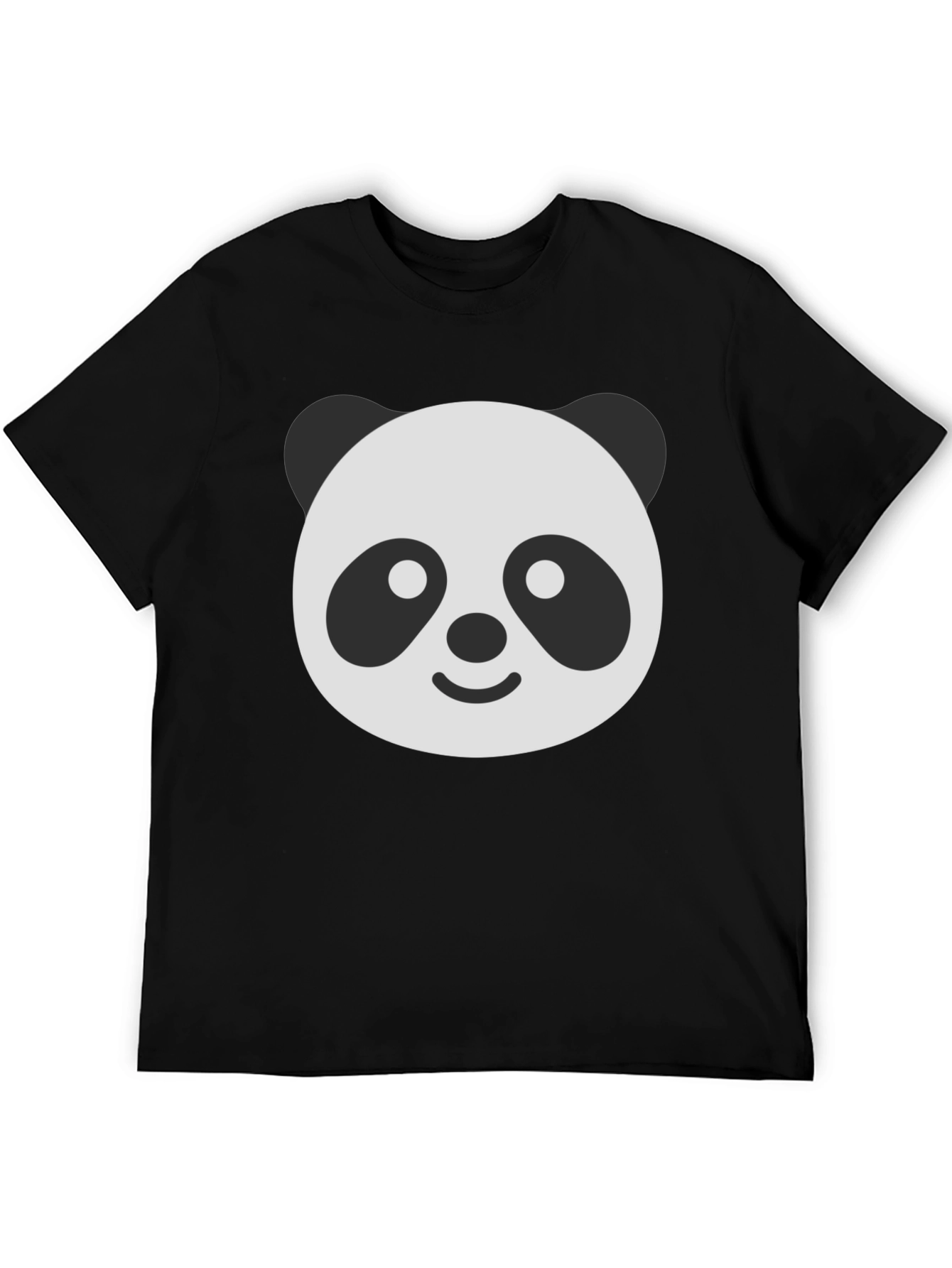 Panda Face Graphic T-Shirt - Black Classic Fit