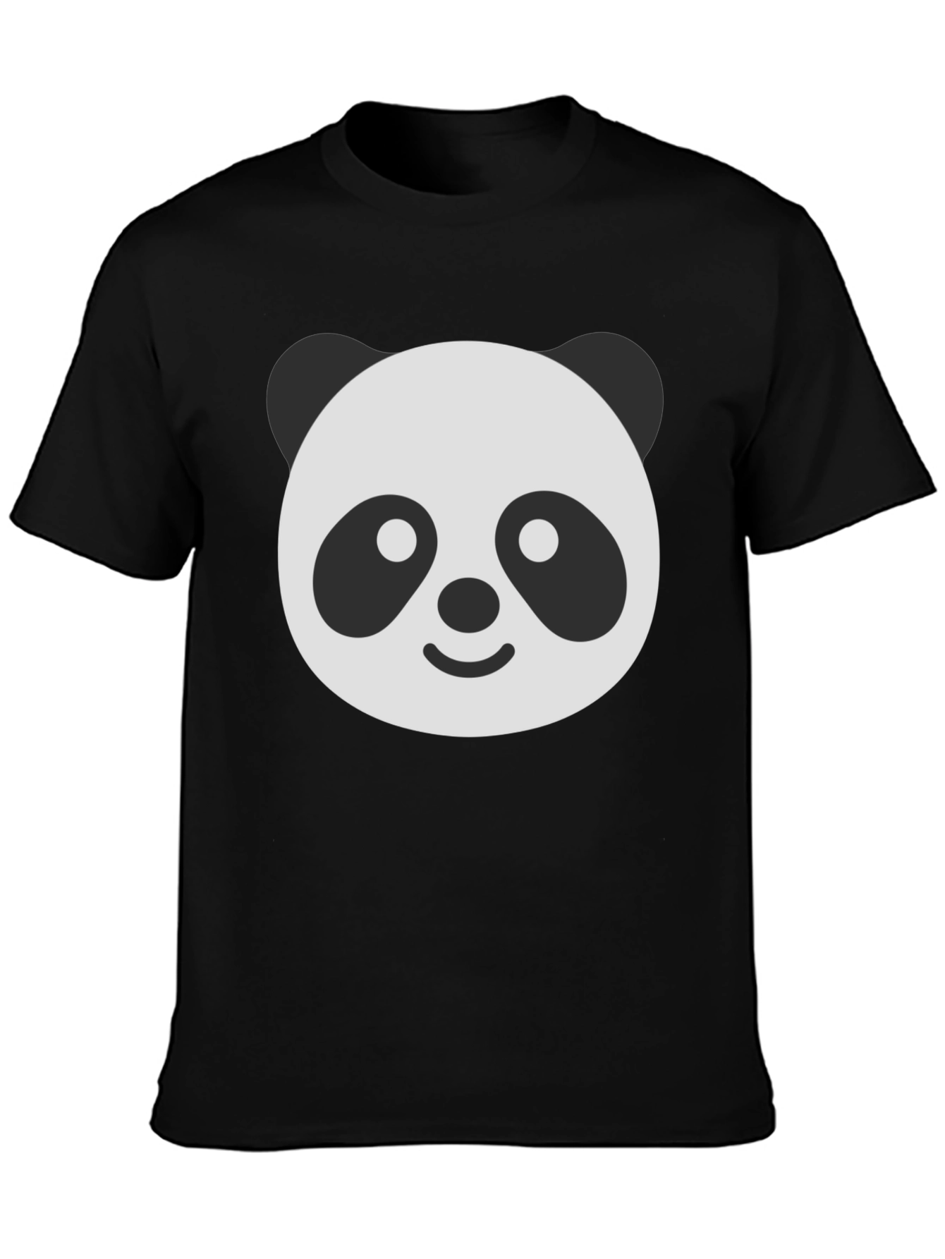Panda Face Graphic T-Shirt - Black Classic Fit
