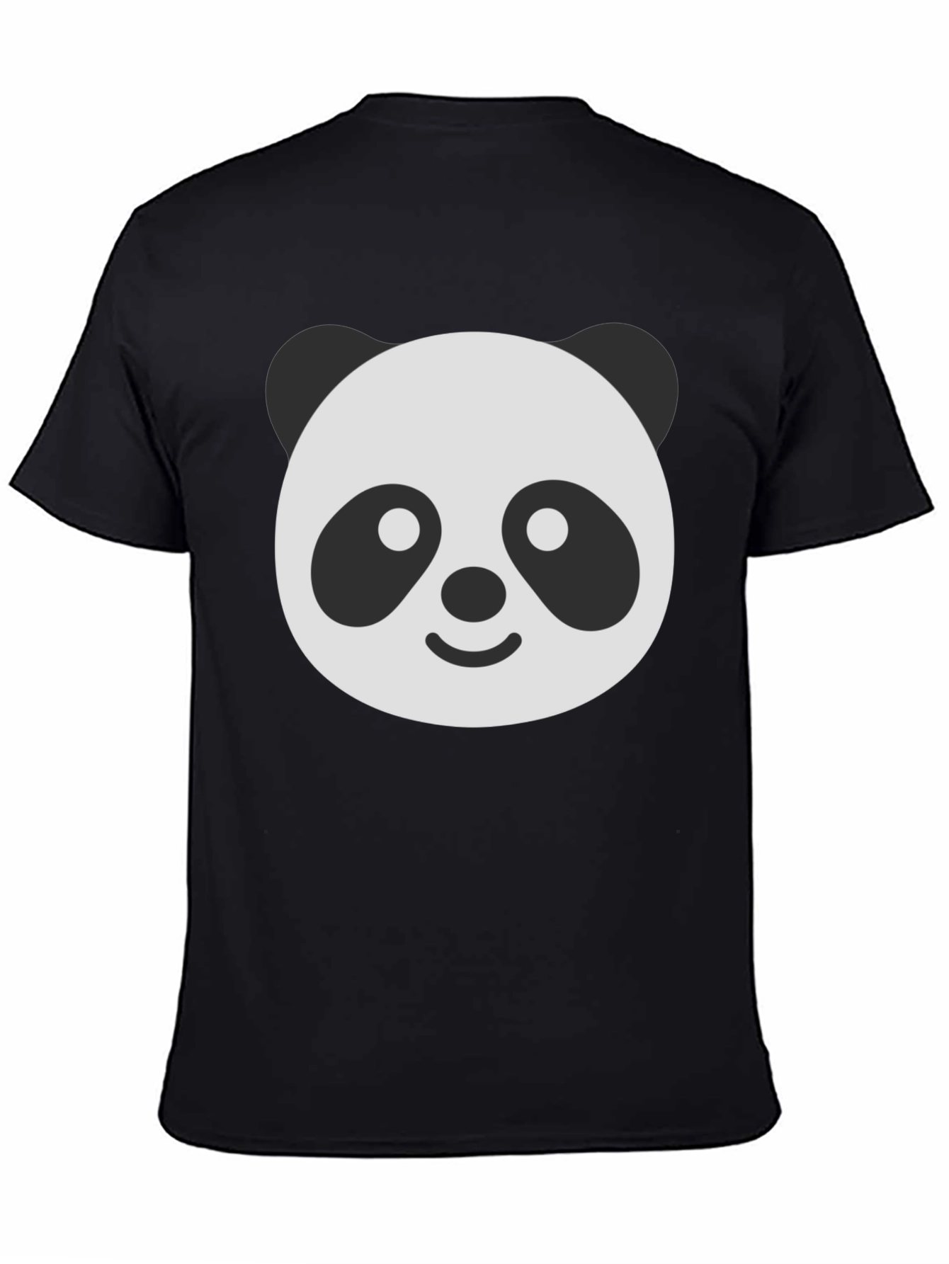 Panda Face Graphic T-Shirt - Black Classic Fit