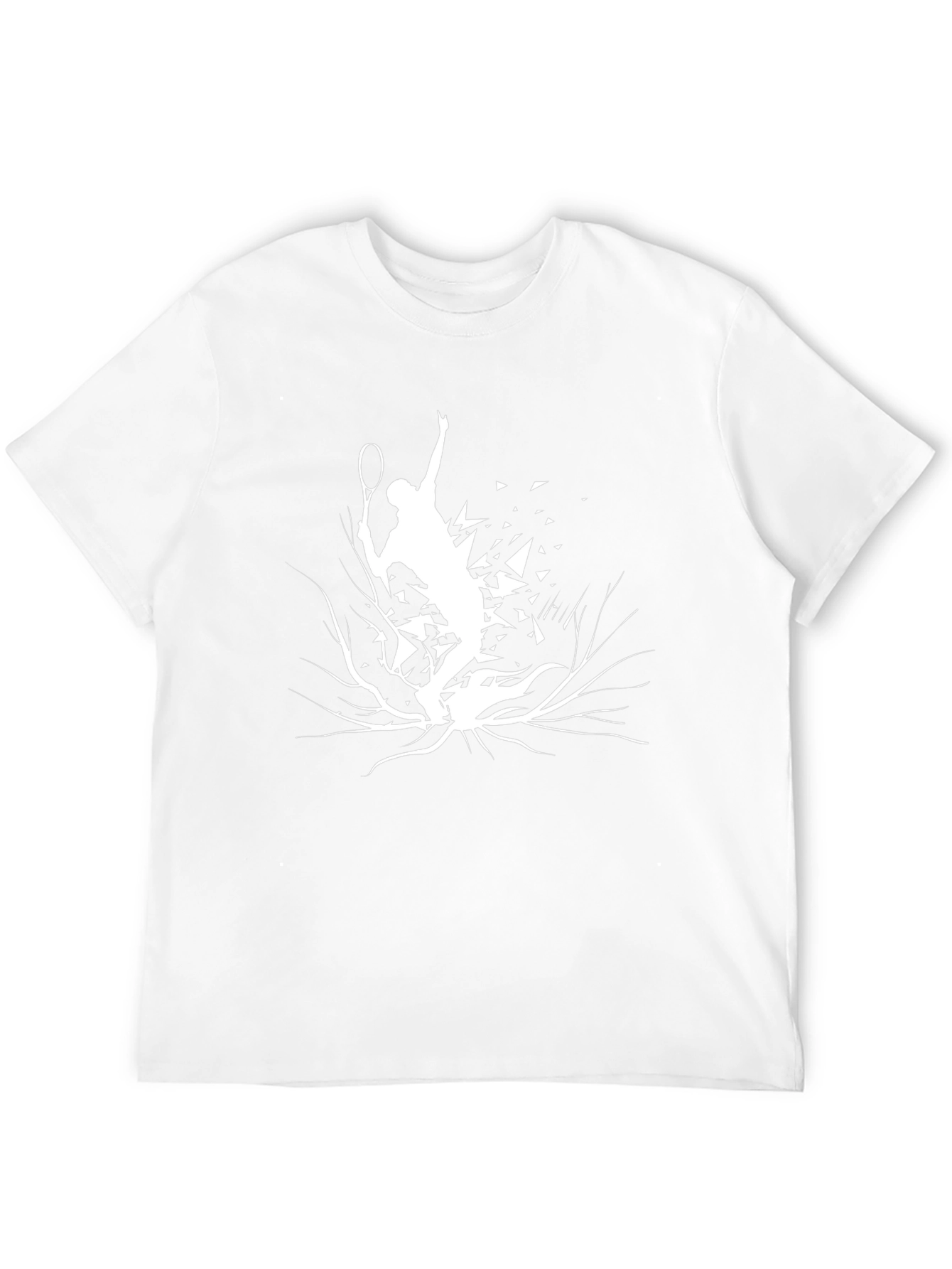Tennis Player Graphic T-Shirt - Black Cotton Tee