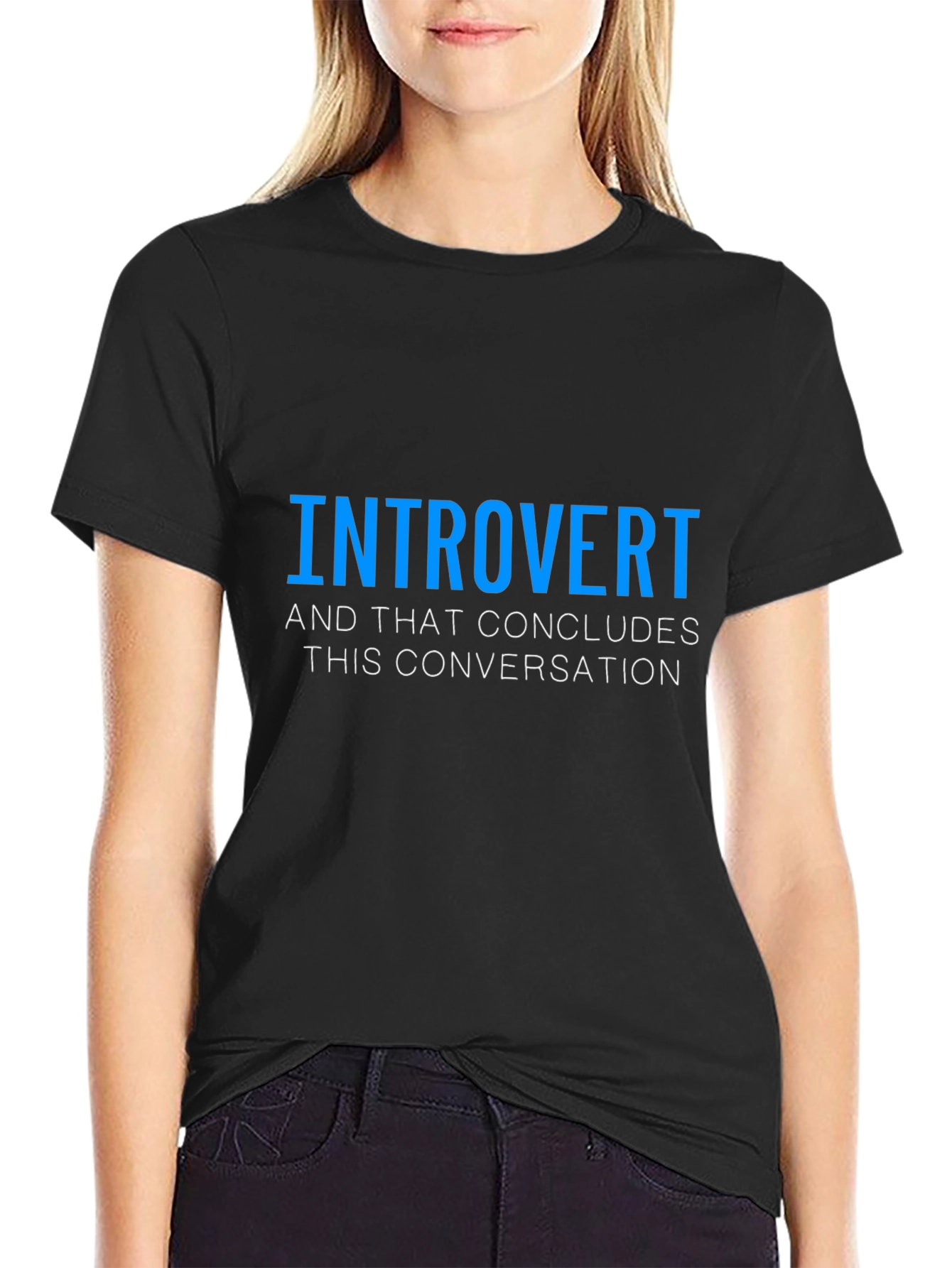 Introvert Conversation T-Shirt - Black