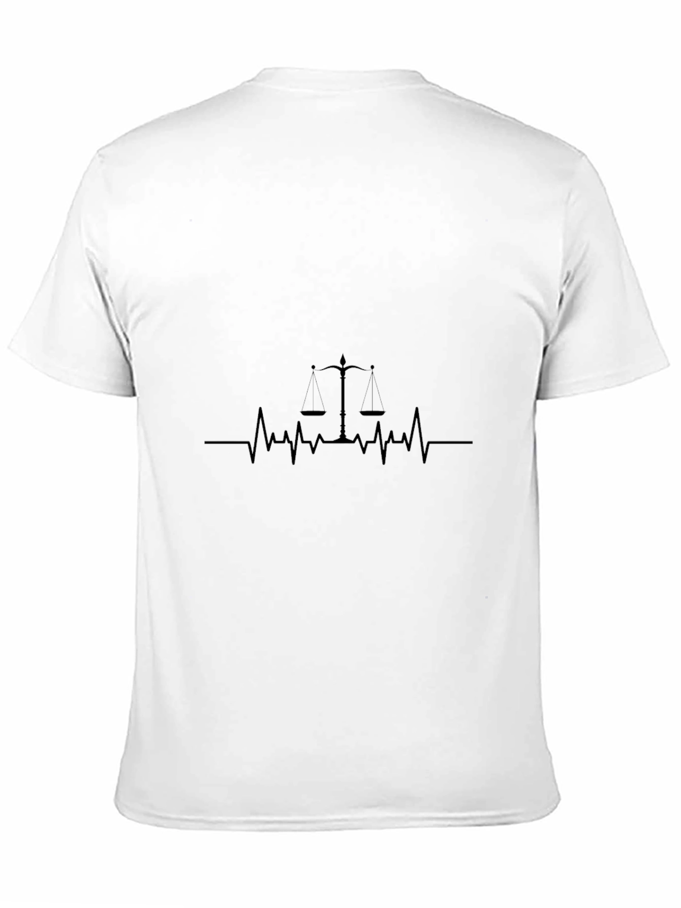 Lawyer Heartbeat T-Shirt - Scales of Justice Design