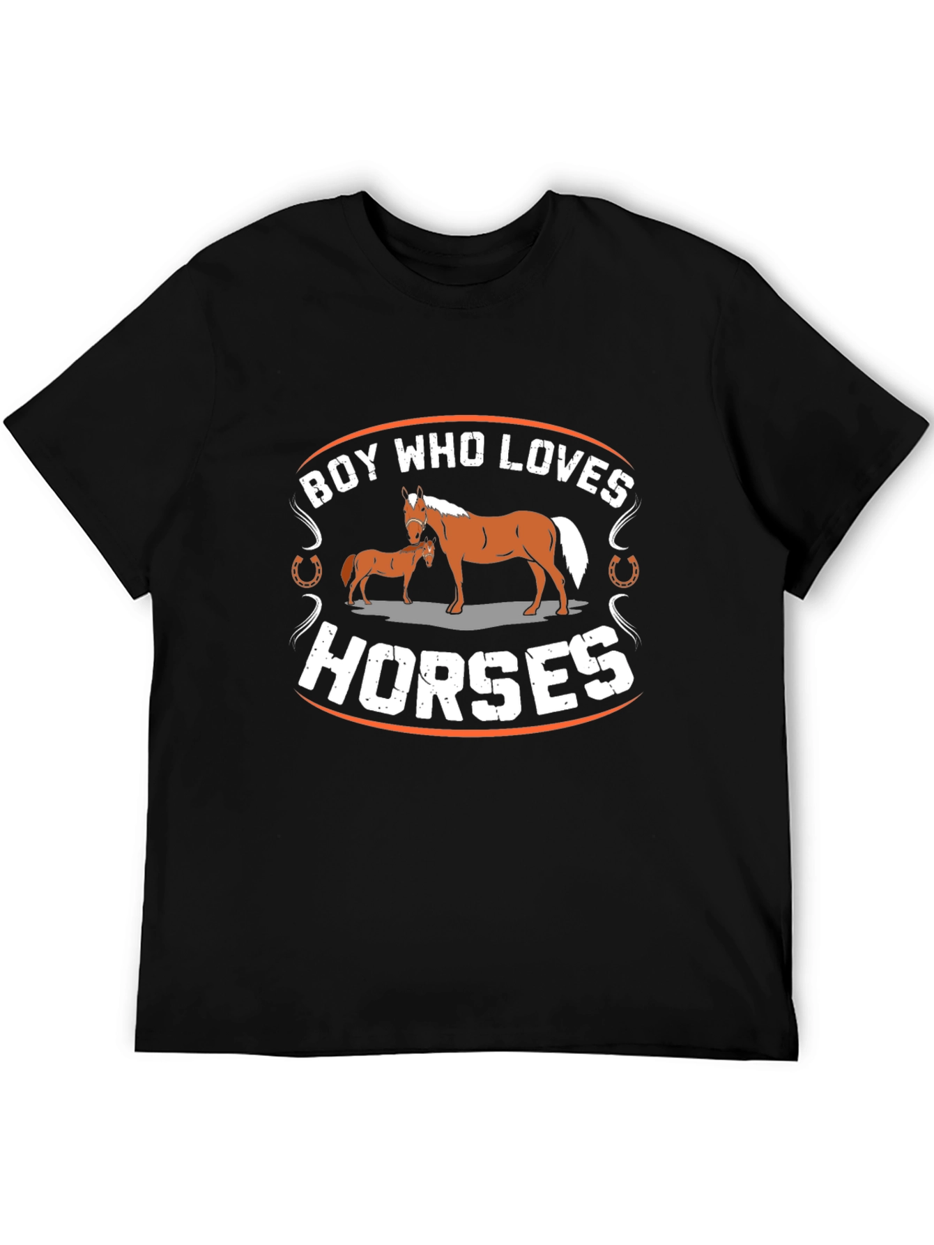 Boy Who Loves Horses Graphic T-Shirt