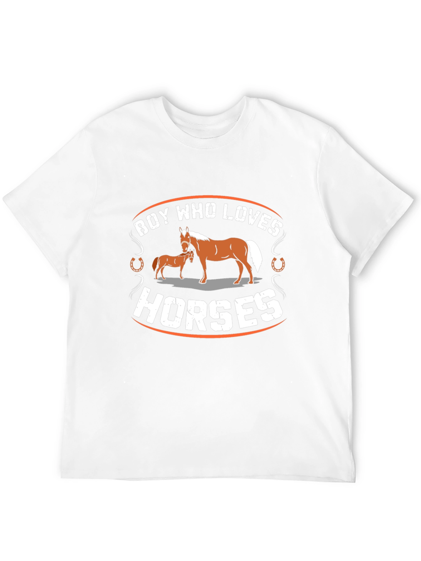 Boy Who Loves Horses Graphic T-Shirt