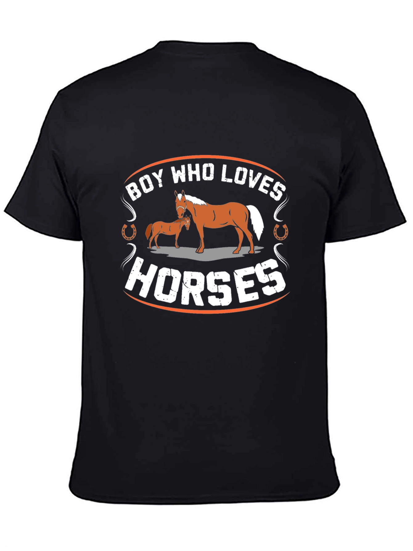Boy Who Loves Horses Graphic T-Shirt