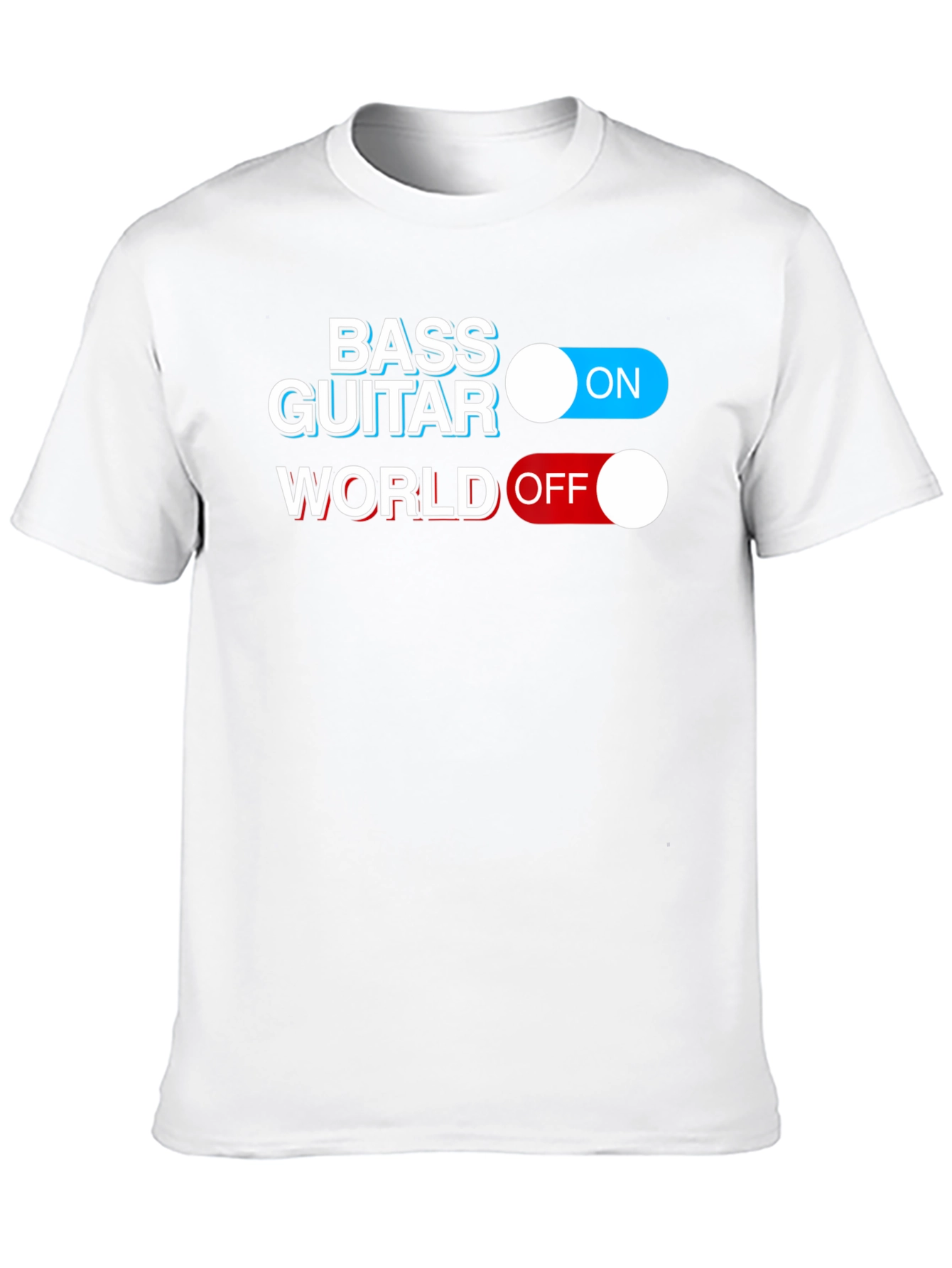 Bass Guitar ON World OFF Graphic T-Shirt